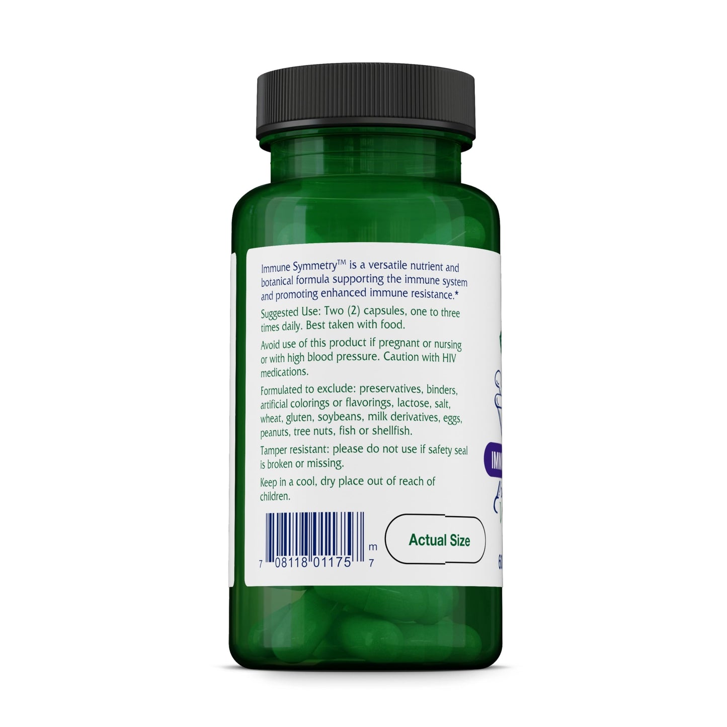 Vitanica Immune Symmetry Immune System Support Supplement with Vitamins A, C & B6, 60 Capsules
