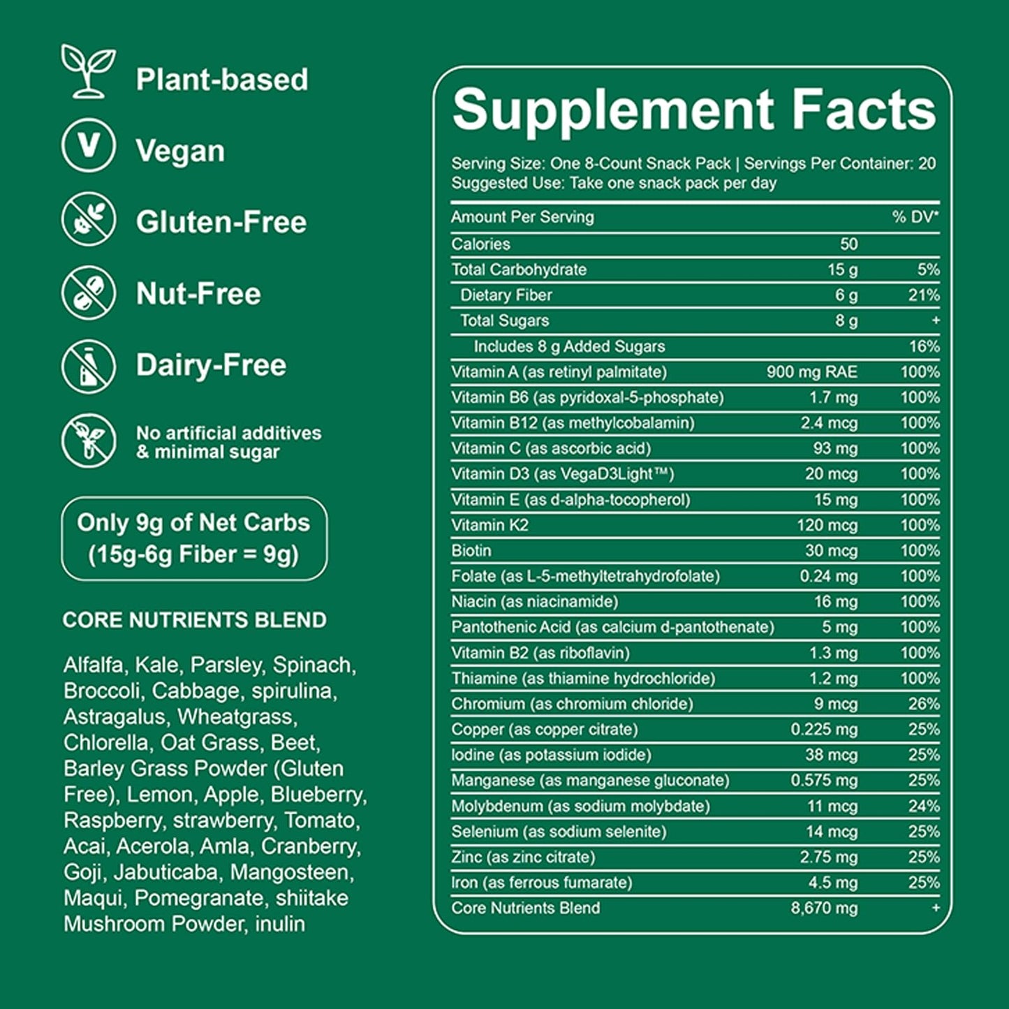 DYDUON Daily Greens Capsule 1 Count