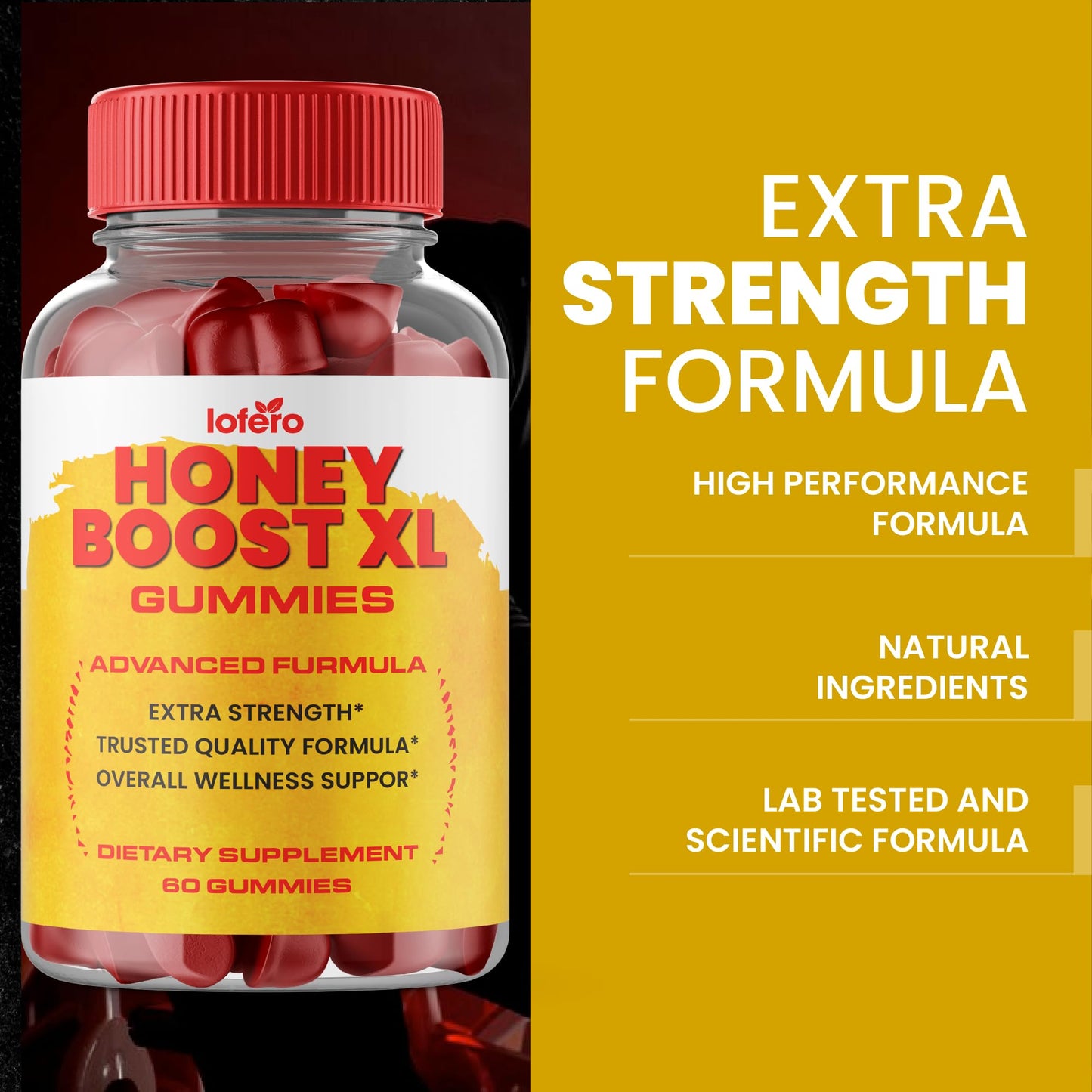 Lofero Honey Boost XL Gummies, 300 Count