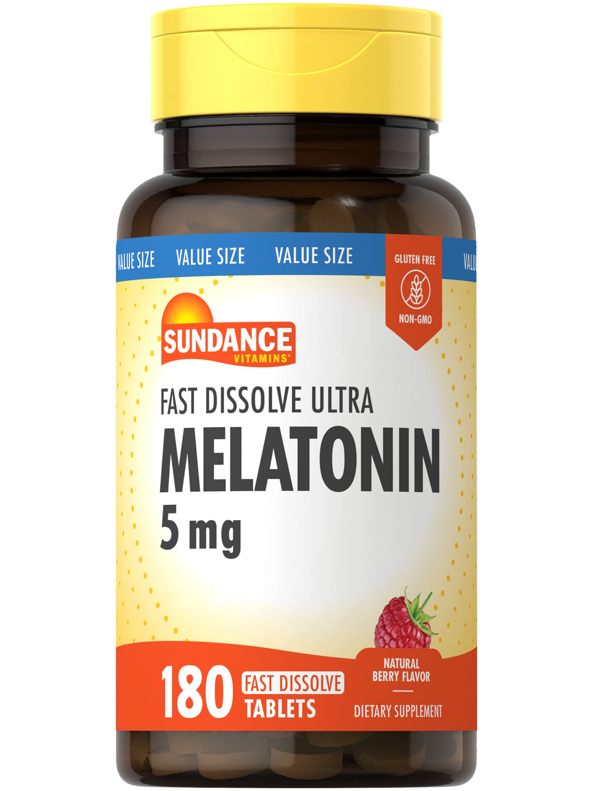 Sundance Melatonin 5mg Fast-Dissolve Tablets, 180 Count