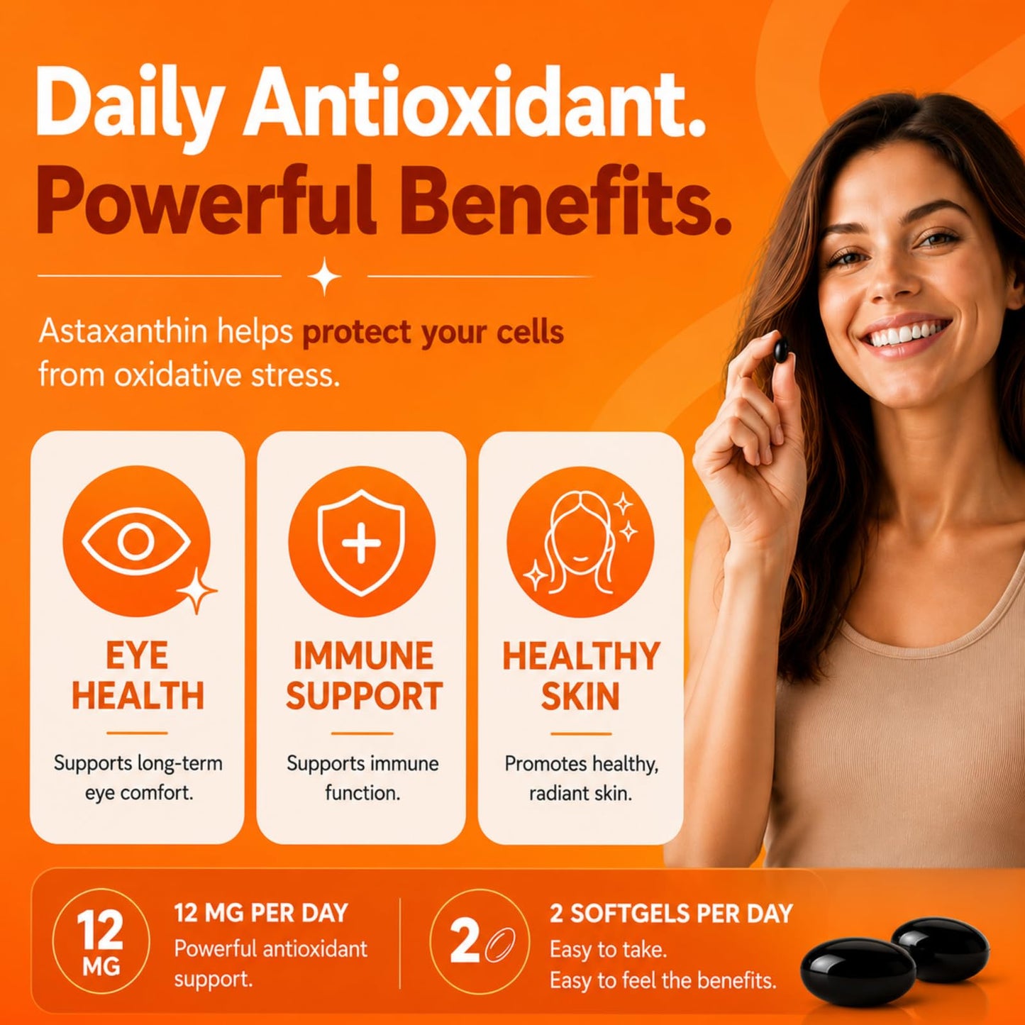 AstaDaily Astaxanthin Pure 6mg Softgels 60 Count
