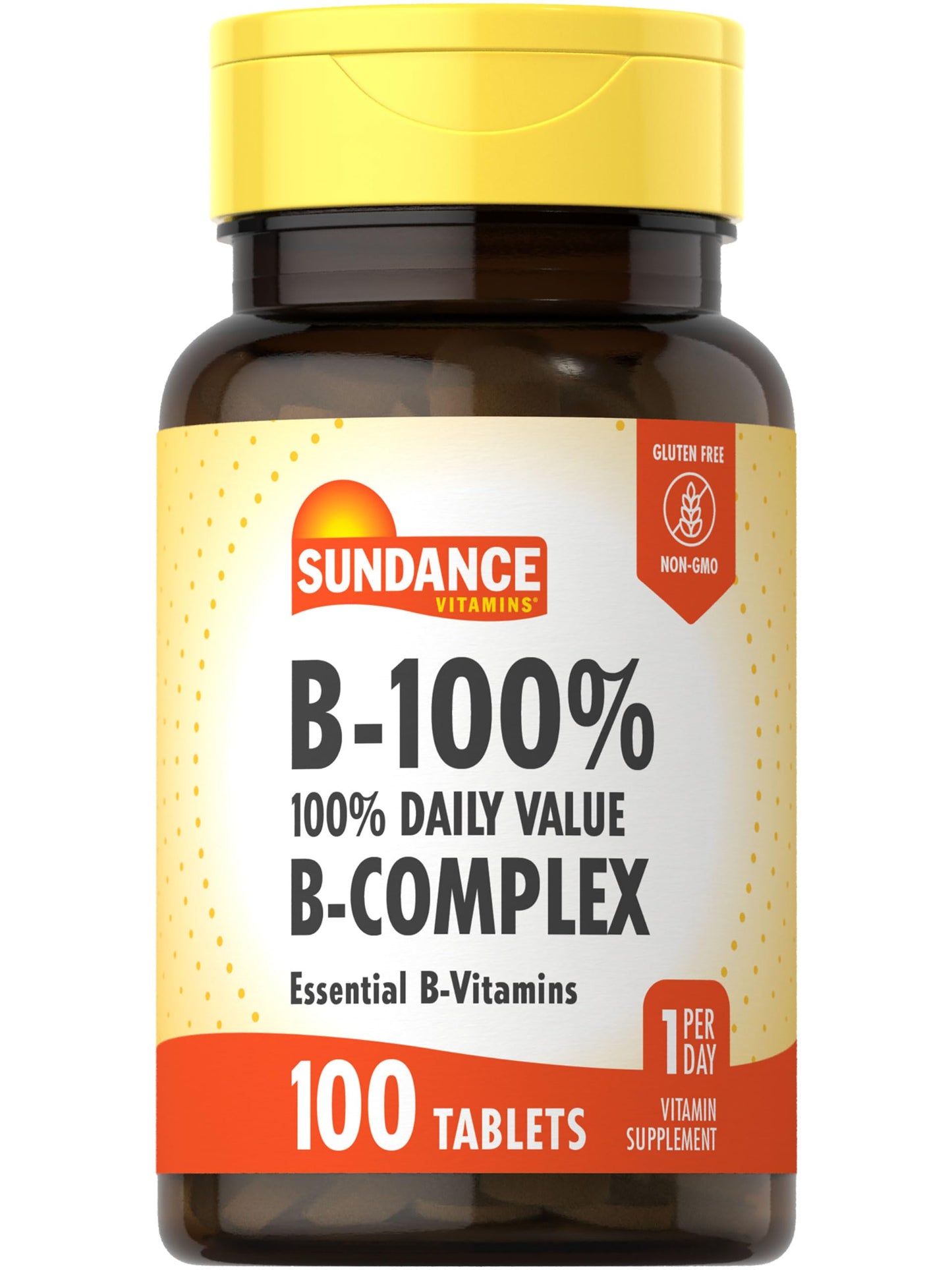 Sundance Vitamin B-Complex 100% Daily Value Tablets, 100 Count