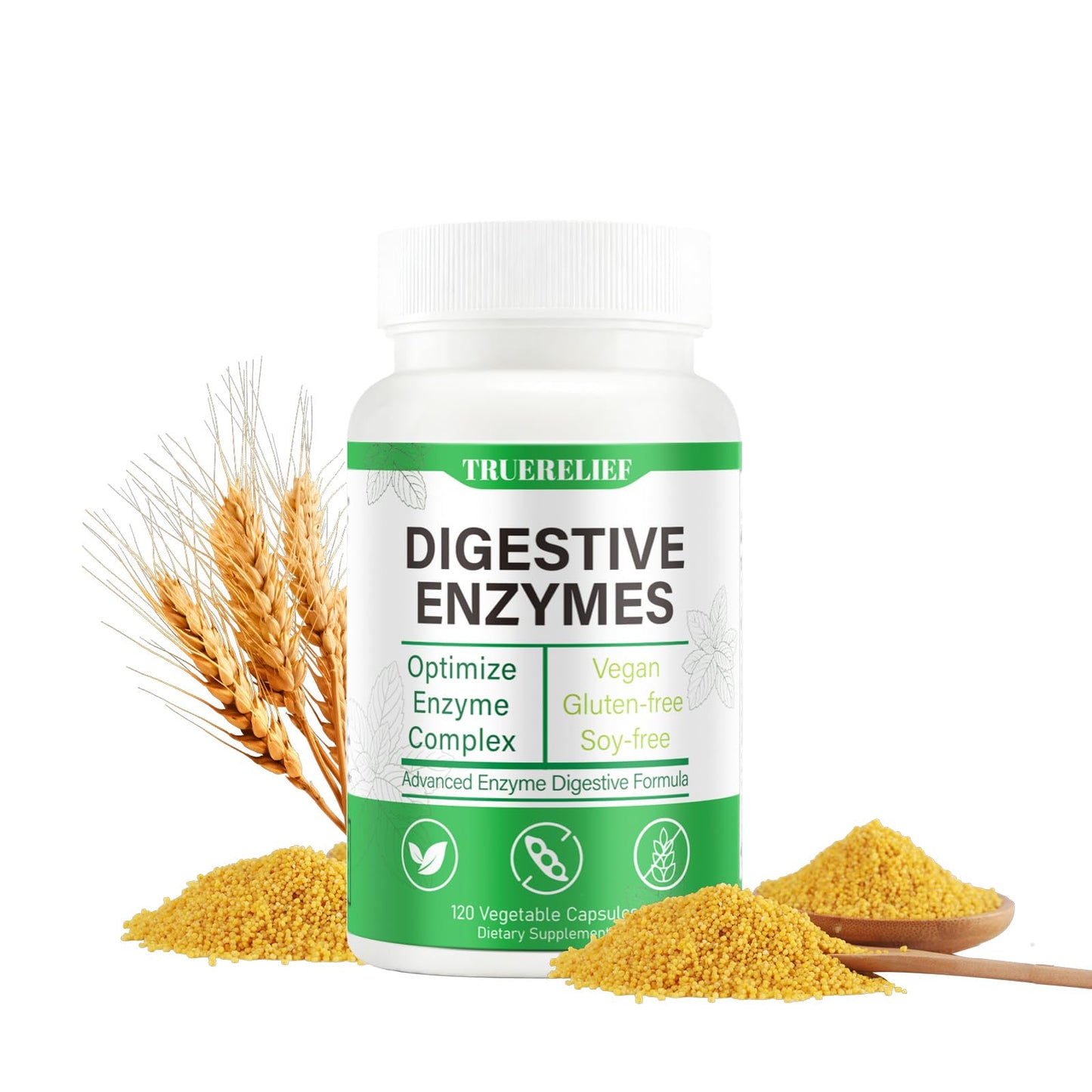 ZYGCDZ Complete Digestive Enzymes Supplement for Gut Health & Bloating Relief Capsules 120