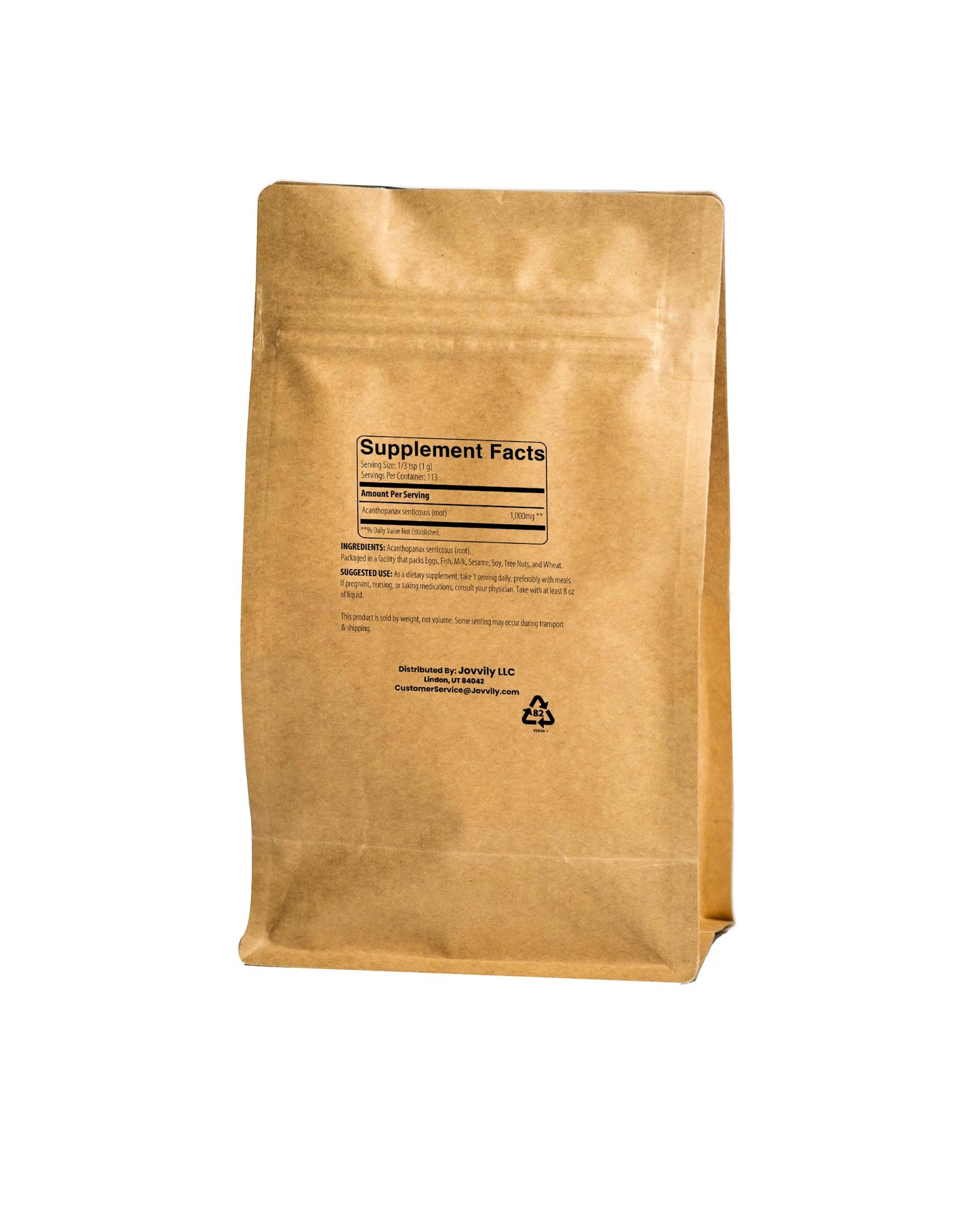 Jovvily Eleuthero Root Extract Powder, 4 oz