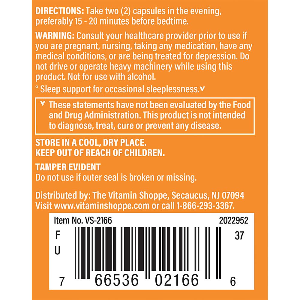 The Vitamin Shoppe Sleep Support Capsules, 1 Count