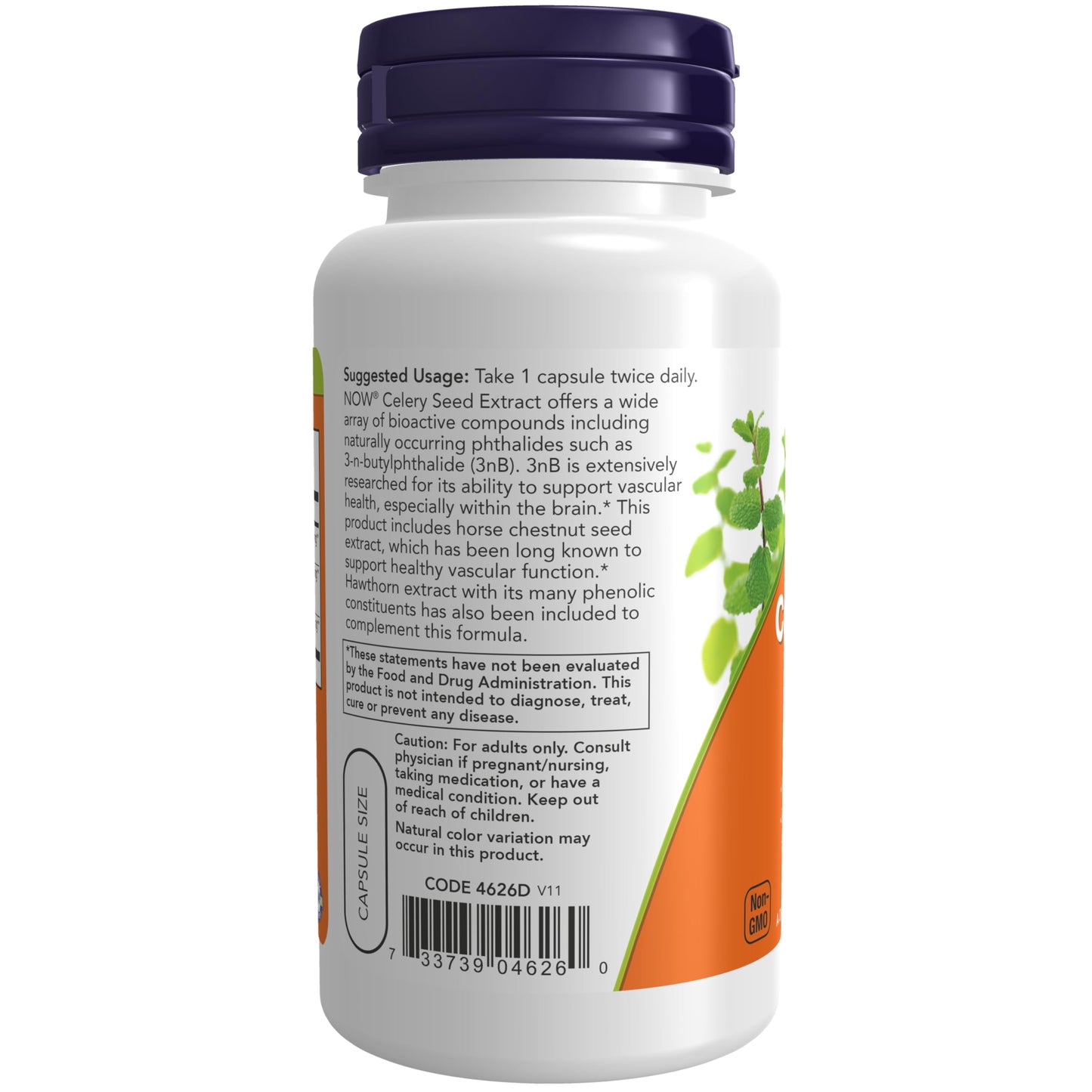 NOW Foods Celery Seed Extract with Horse Chestnut and Hawthorn Extracts, 60 Veg Capsules