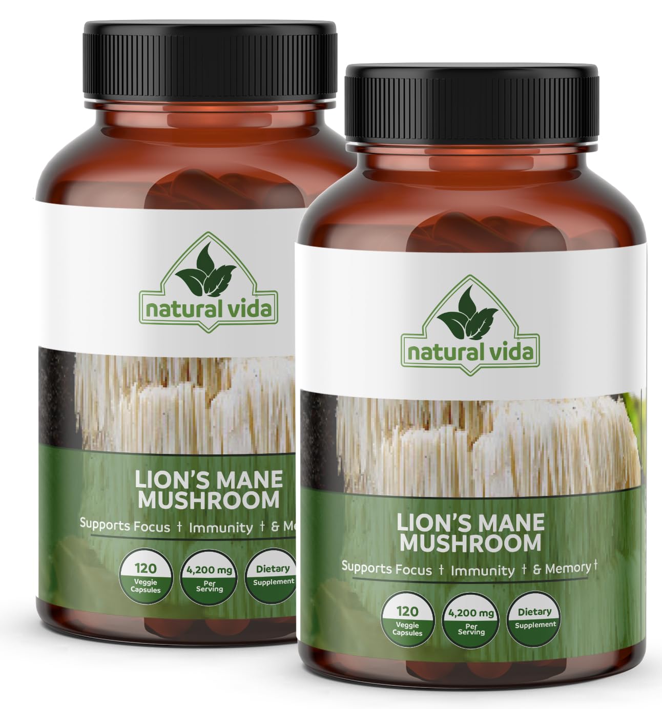 Natural Vida Lion's Mane Mushroom Extract Capsules 120