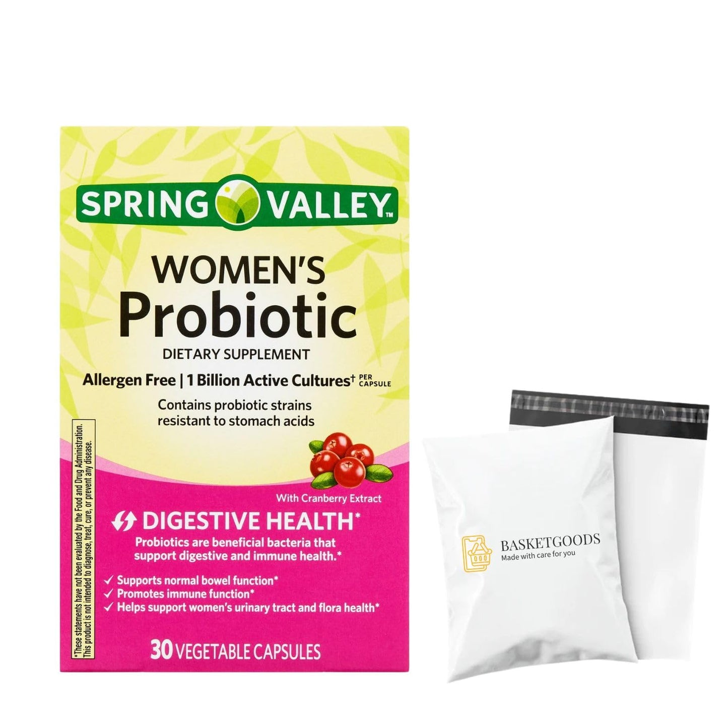 BASKETGOODS Probiotics for Women 30 Capsules