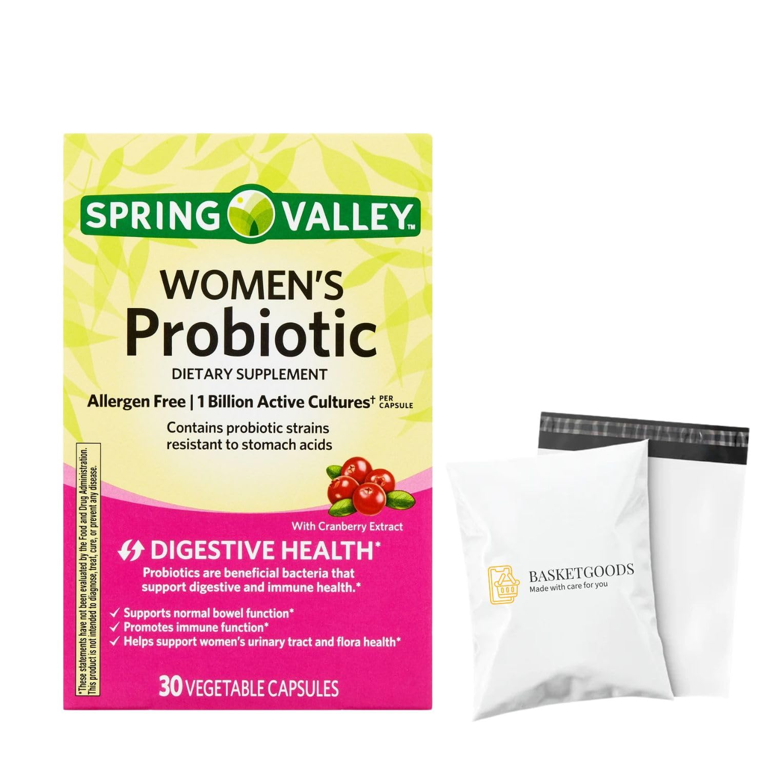 BASKETGOODS Probiotics for Women 30 Capsules