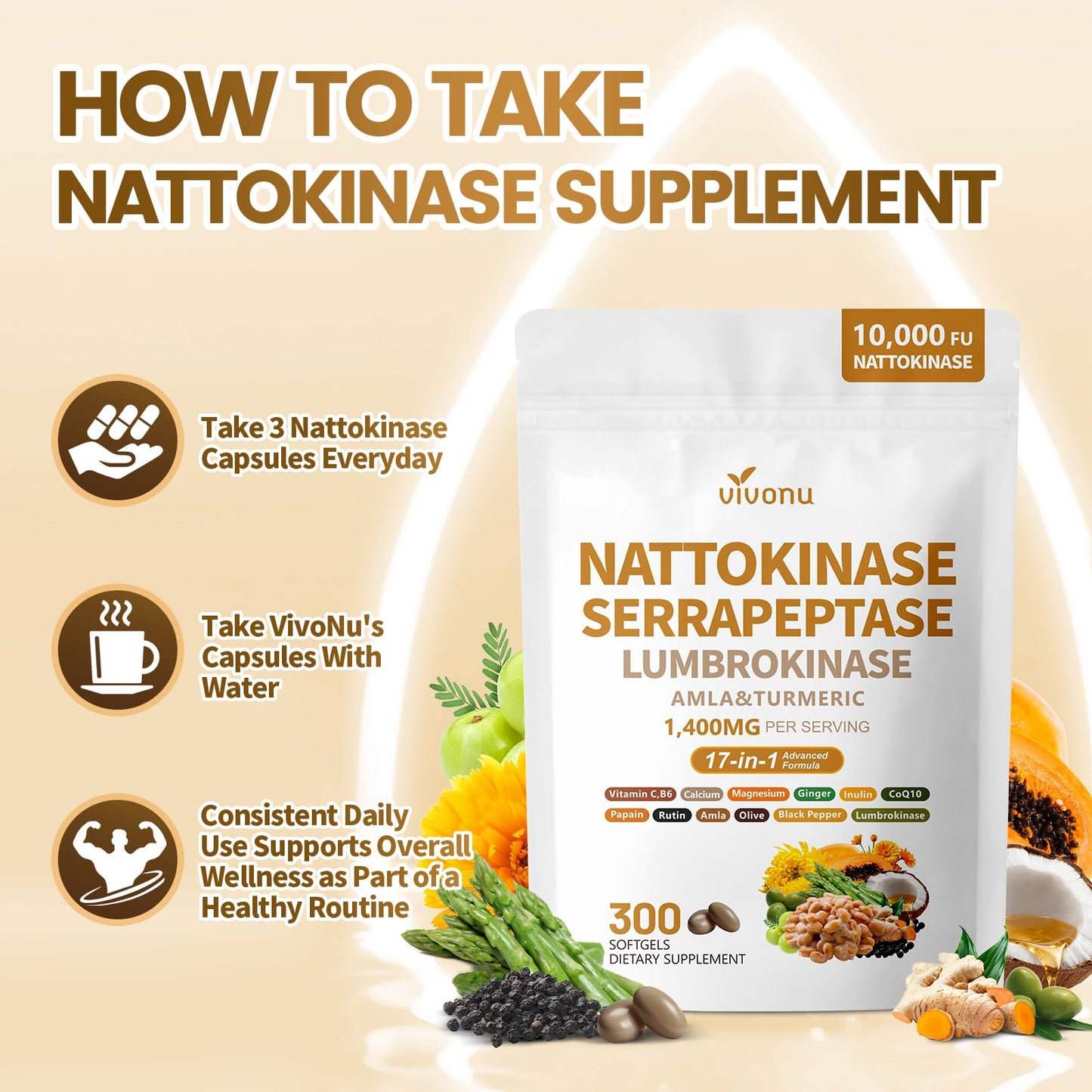 VivoNu Nattokinase 900 Capsules