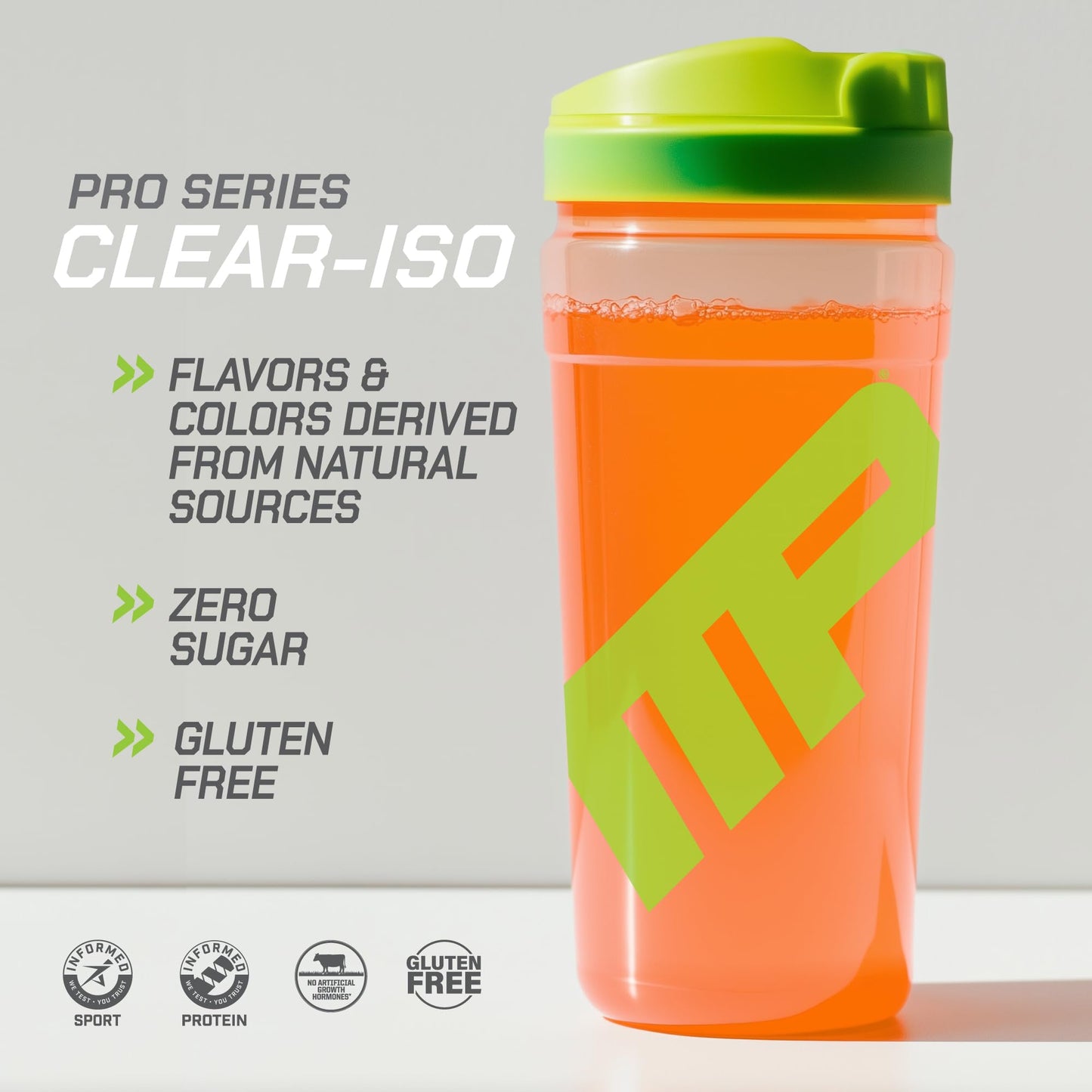 Muscle Pharm Pro Series Clear-ISO Sour Peach Rings Flavor Powder, 32 Servings