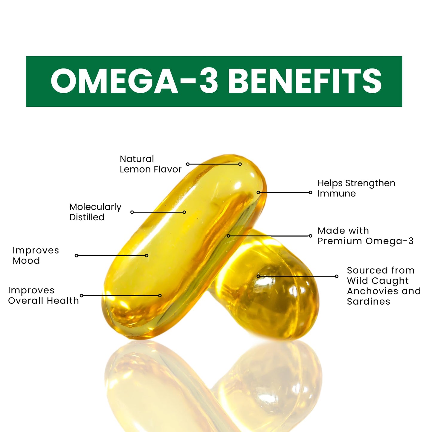 Zaytun Vitamins Halal Fish Oil 1200mg Omega-3 Premium EPA/DHA One Per Day Daily Wellness Support Softgels, 120 Count