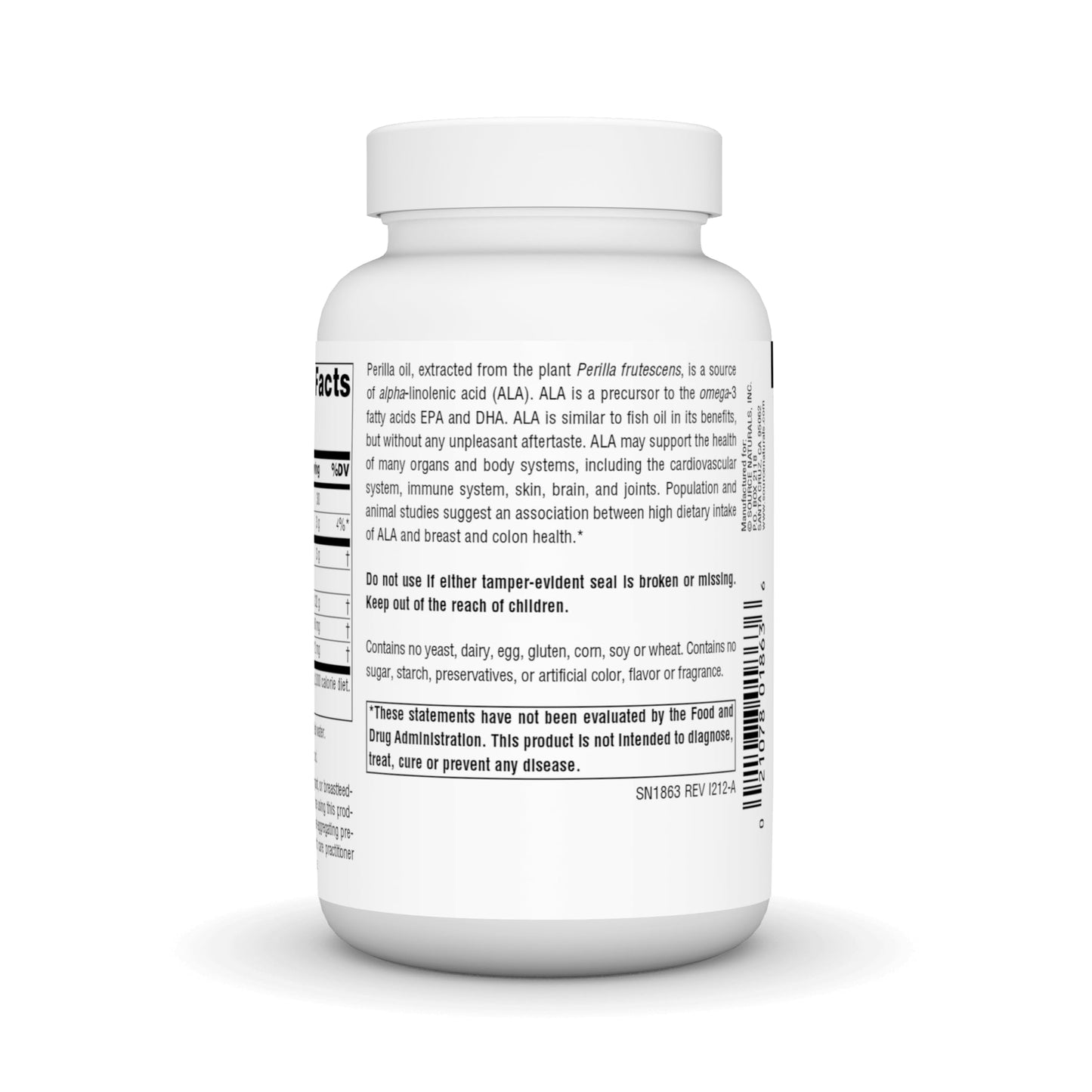 Source Naturals Perilla Oil Source of Plant-Based Omega-3 Fatty Acids, 1000 mg Softgels, 60 Count