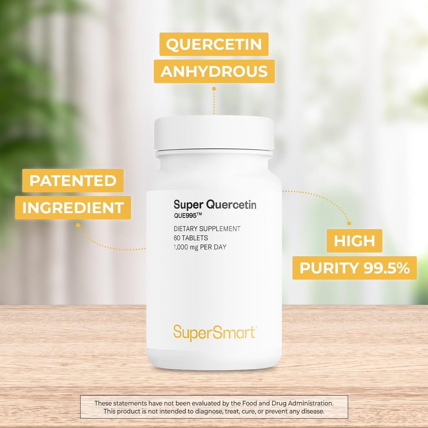Supersmart Super Quercetin 1000mg per Day Tablet, 60 Count