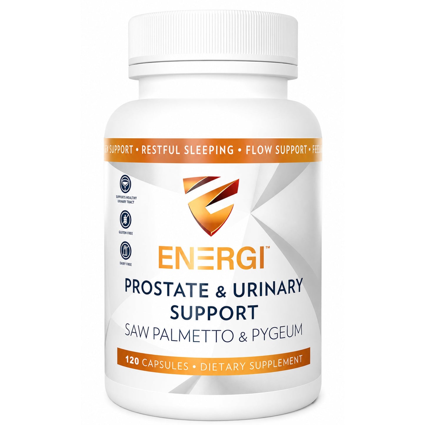 Energi Nut Prostate Supplement, 200mg Saw Palmetto & Pygeum Capsules, 120 Capsules
