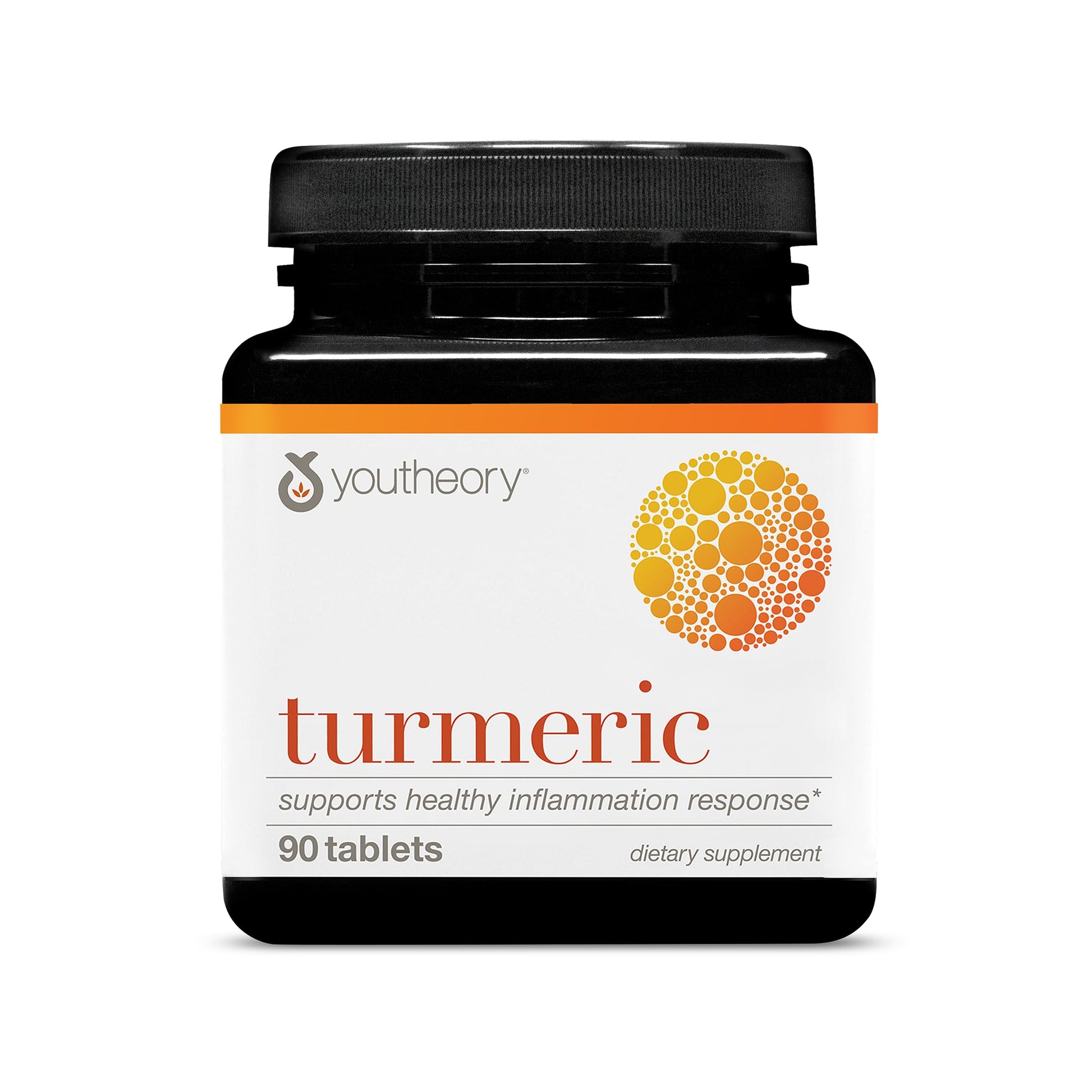 Youtheory Turmeric 450 mg with Black Pepper & Olive Leaf Supports Joint & Brain Health* Contains Bioenhancers, Curcuminoids & Herbal Extracts, 90 Tablets