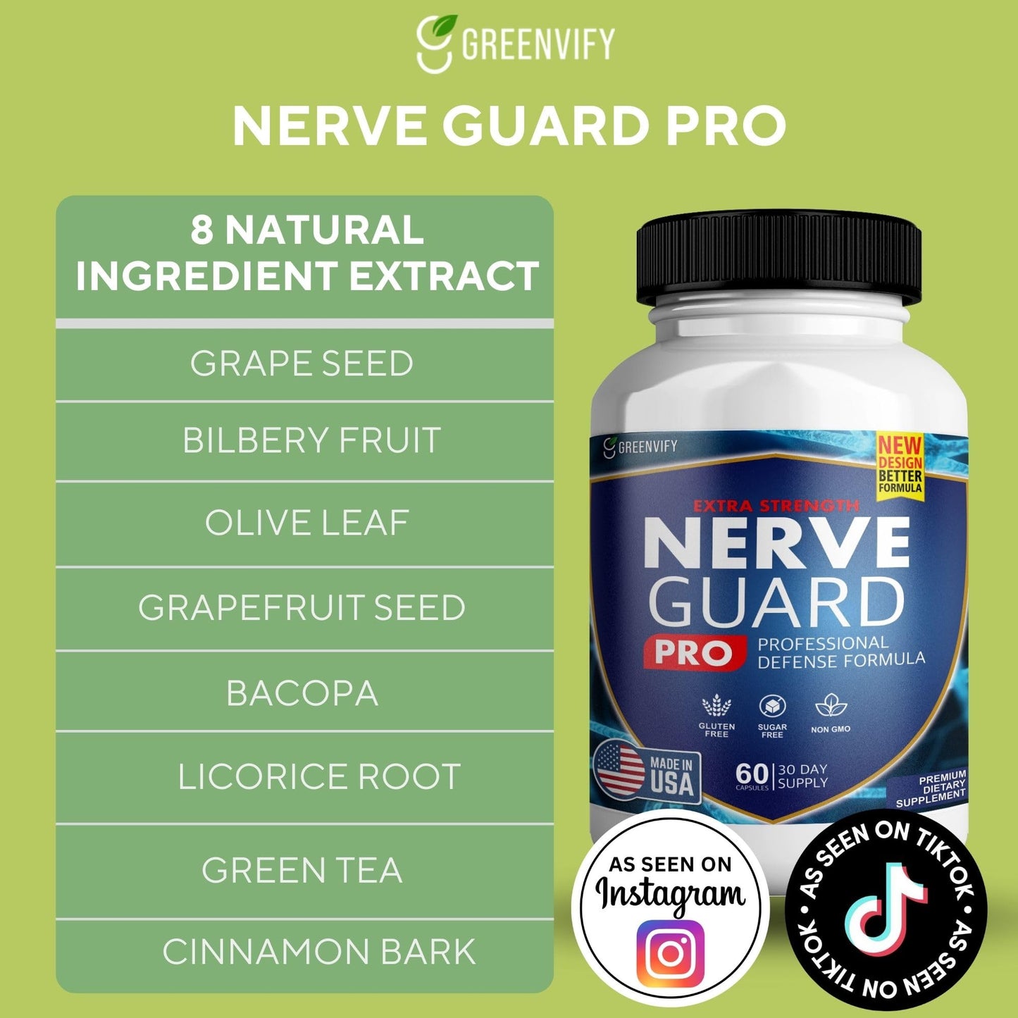 Nerve Shield Plus Nerve Guard Plus Pro Advanced Nerve Formula Capsule, 60 Count