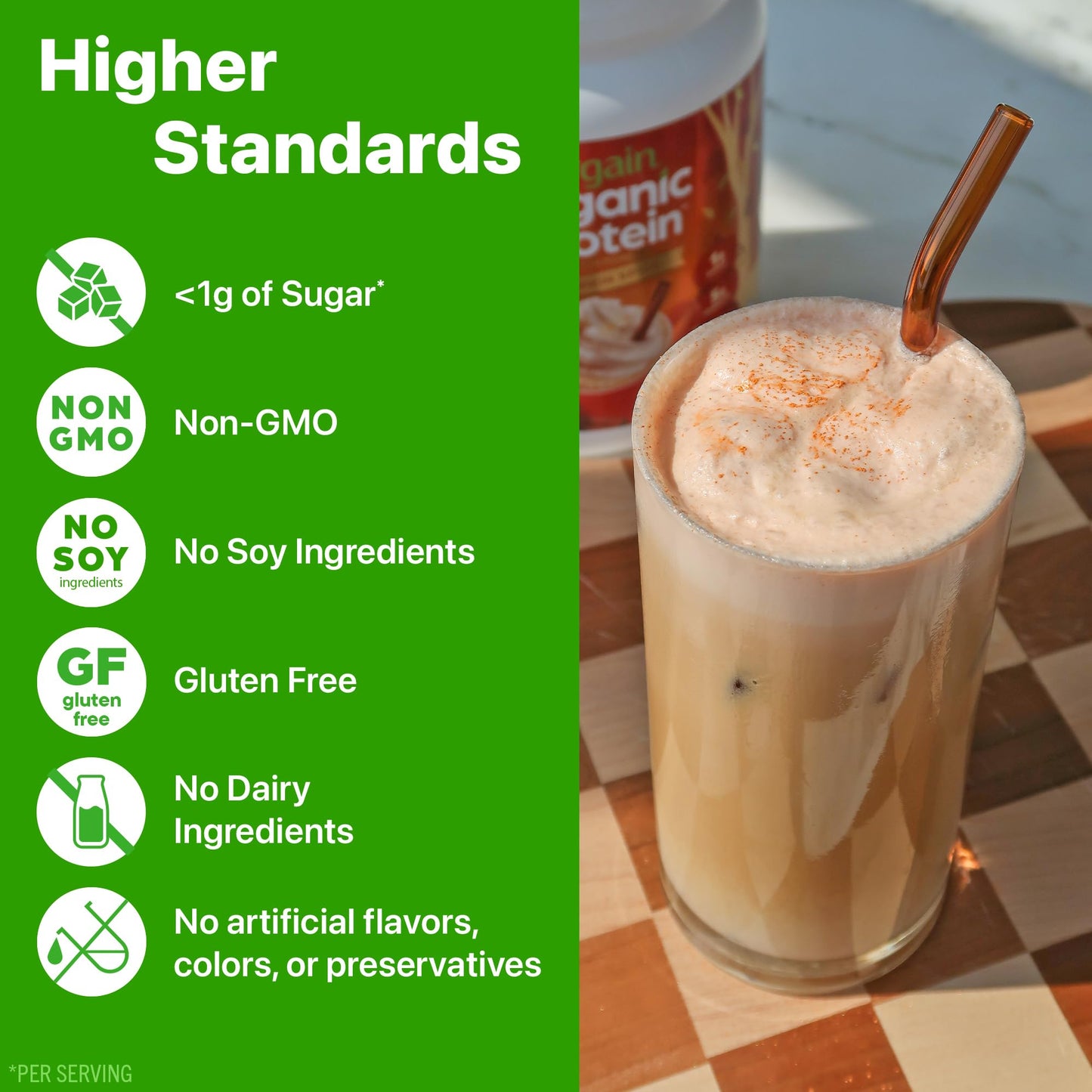 Orgain Organic Vegan 21g Protein Powder, 16.3 oz