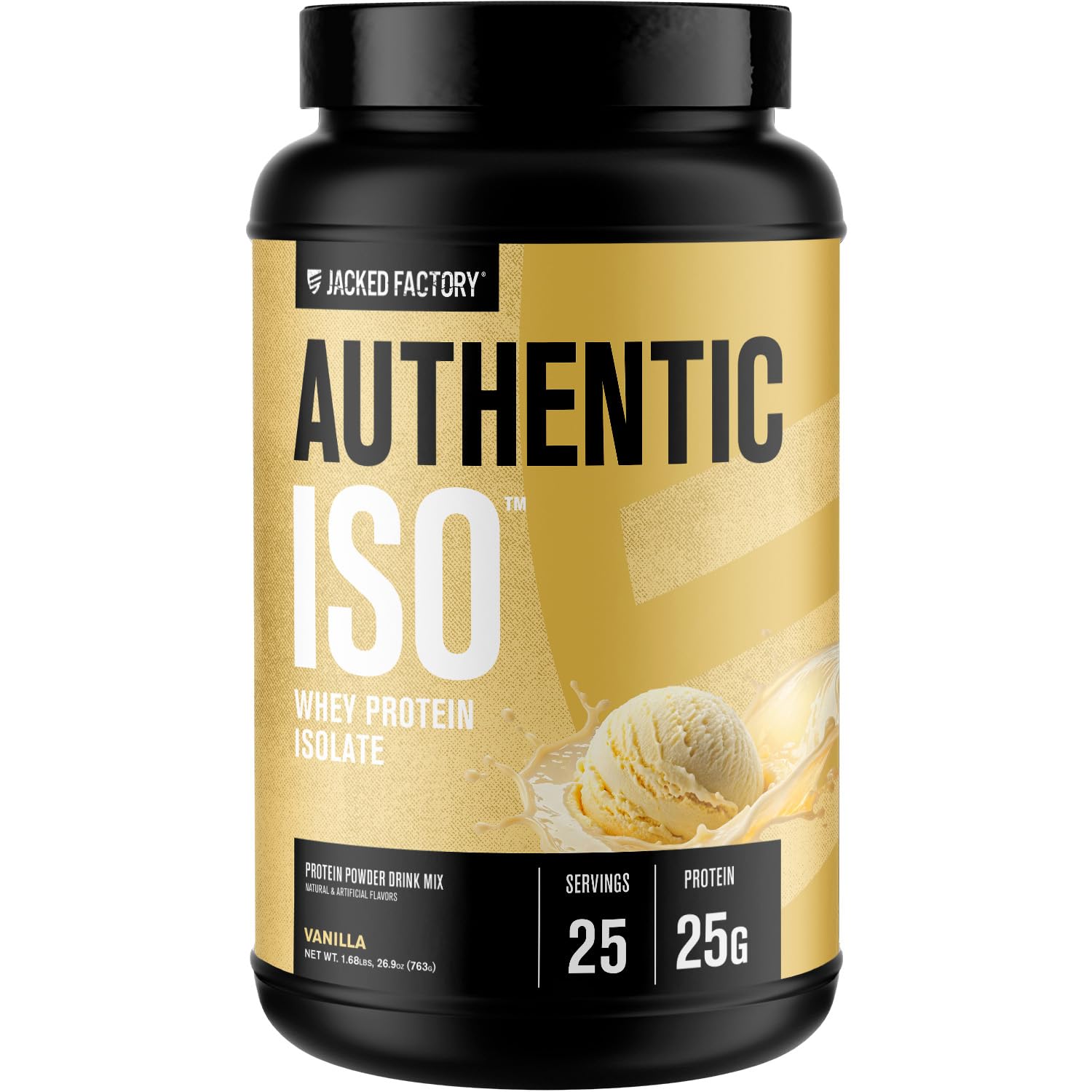 Jacked Factory ISO Whey Protein Isolate Powder, Vanilla, 25 Servings