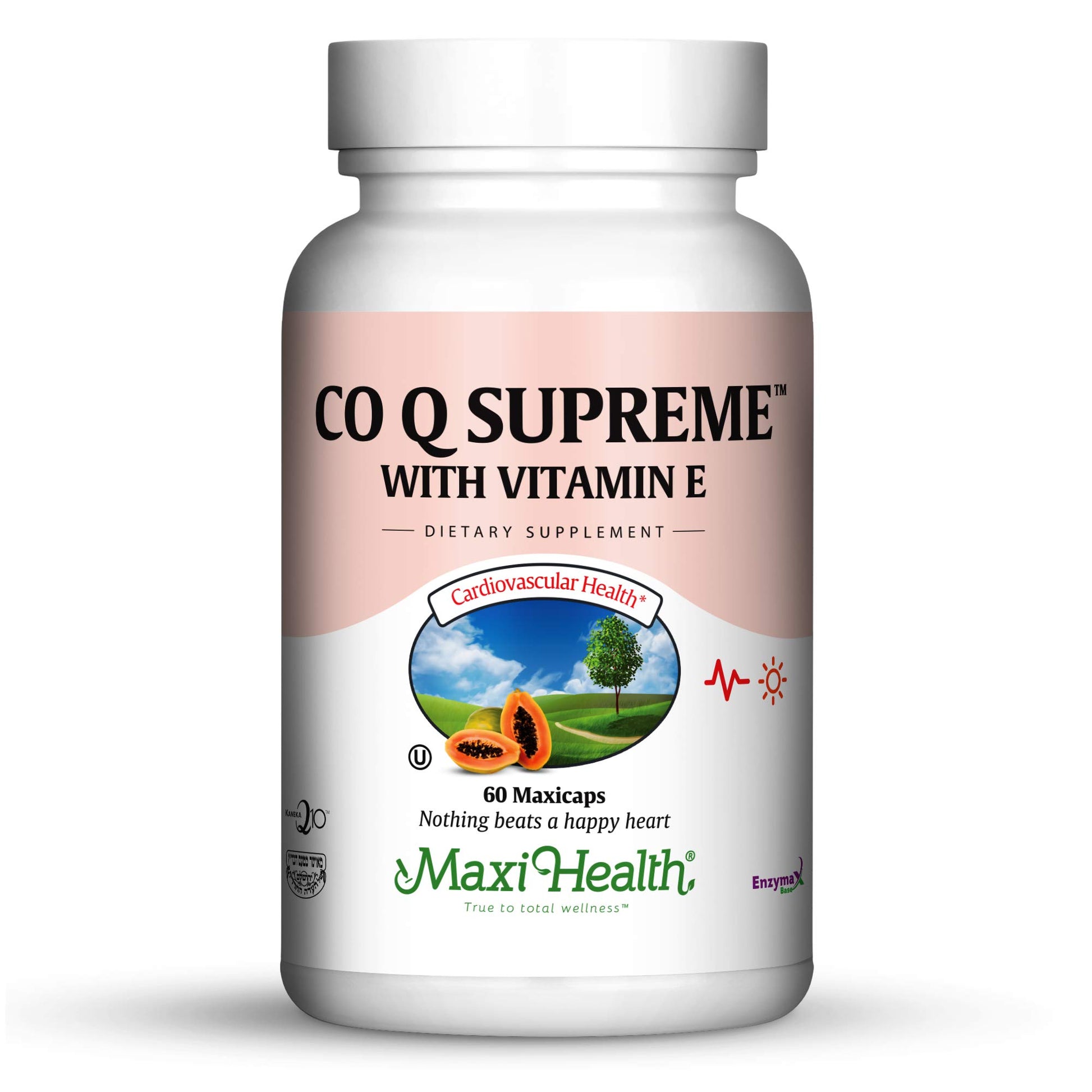 Maxi Health CoQ10 Supreme 100 with Vitamin E for Heart Health Capsules 60 Count
