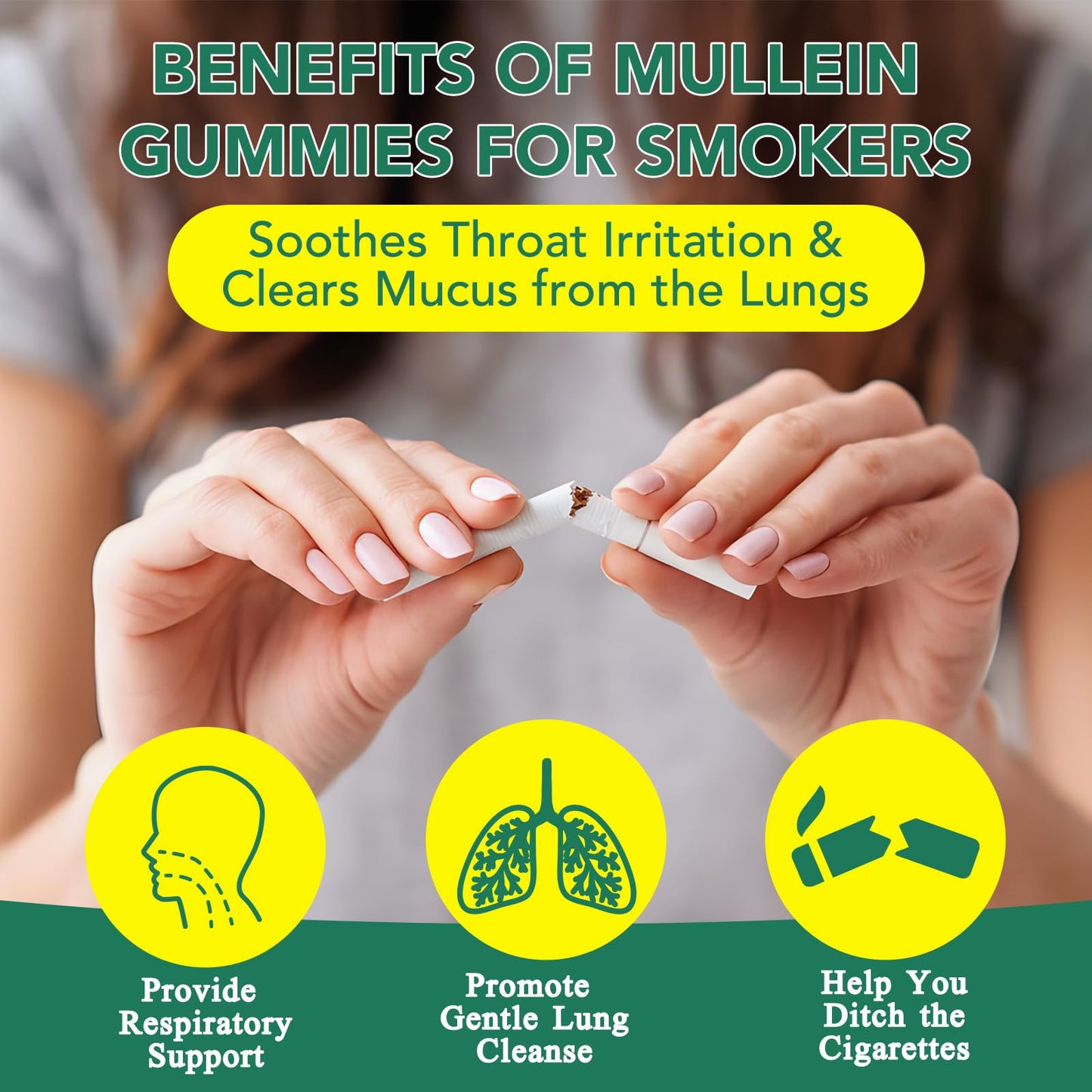 BOIUOITI Mullein Gummies for Lung Cleanse Gummy, 60 Count
