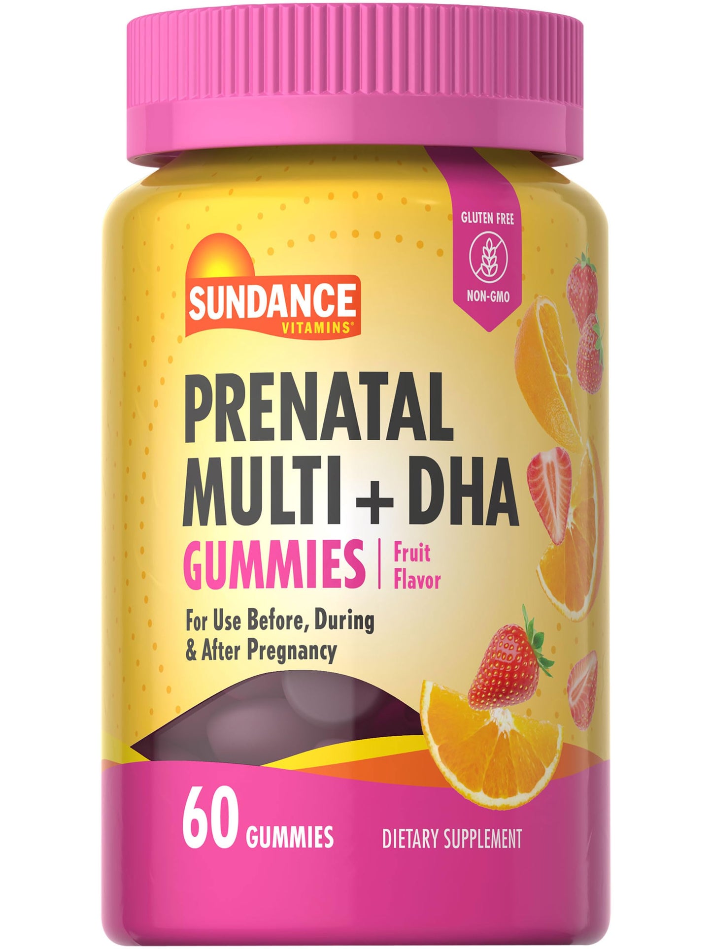 Sundance Prenatal Gummy Vitamin for Women with DHA & Folate, 60 Count