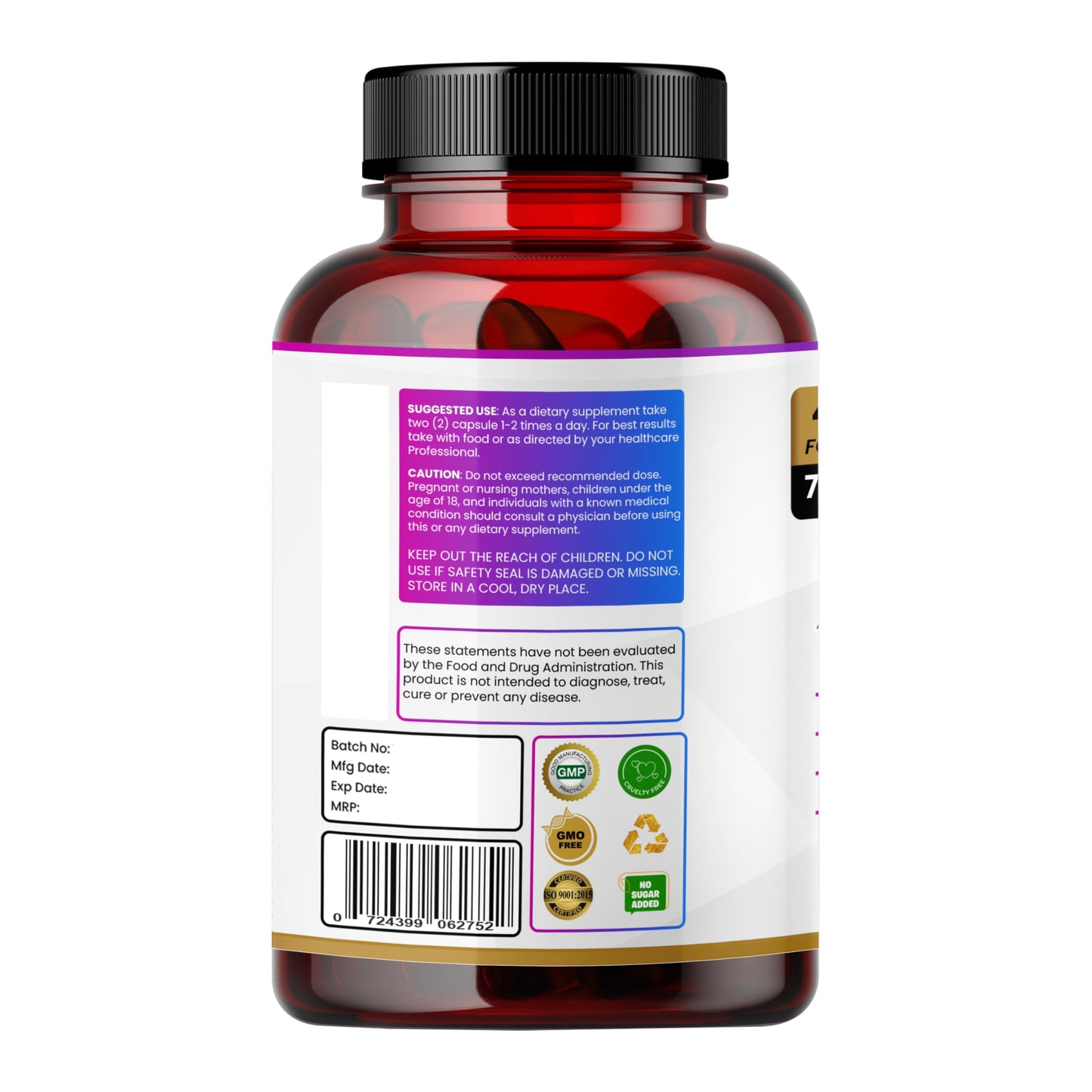 Humming Herbs Apigenin 504mg 6-in-1 Brain & Wellness Supplement with L-Theanine, Bacopa, Magnesium, Vitamin B6, Piper Nigrum, 90 Vegan Capsules