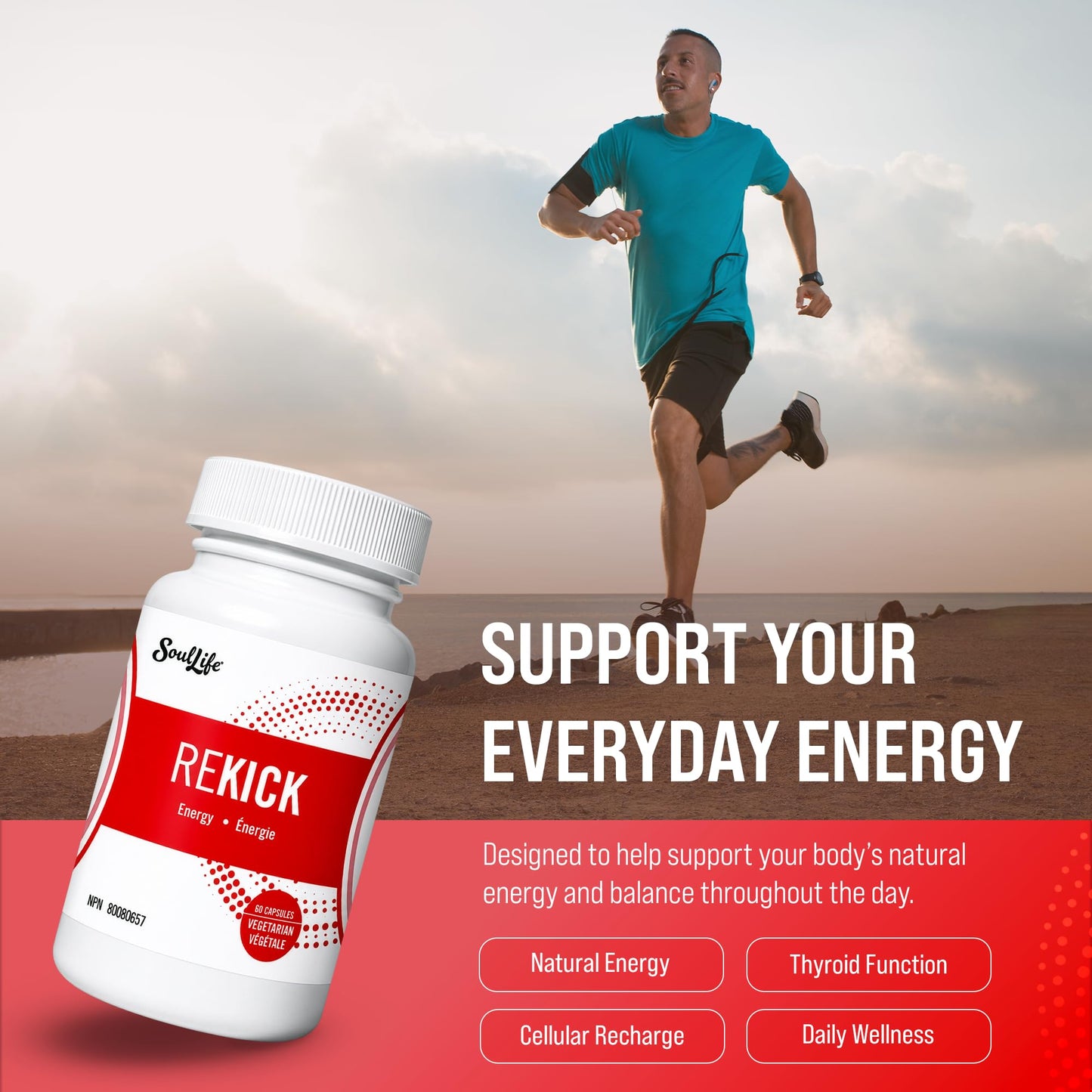 SoulLife REKICK Energy & Thyroid Support Capsules, 60 Count