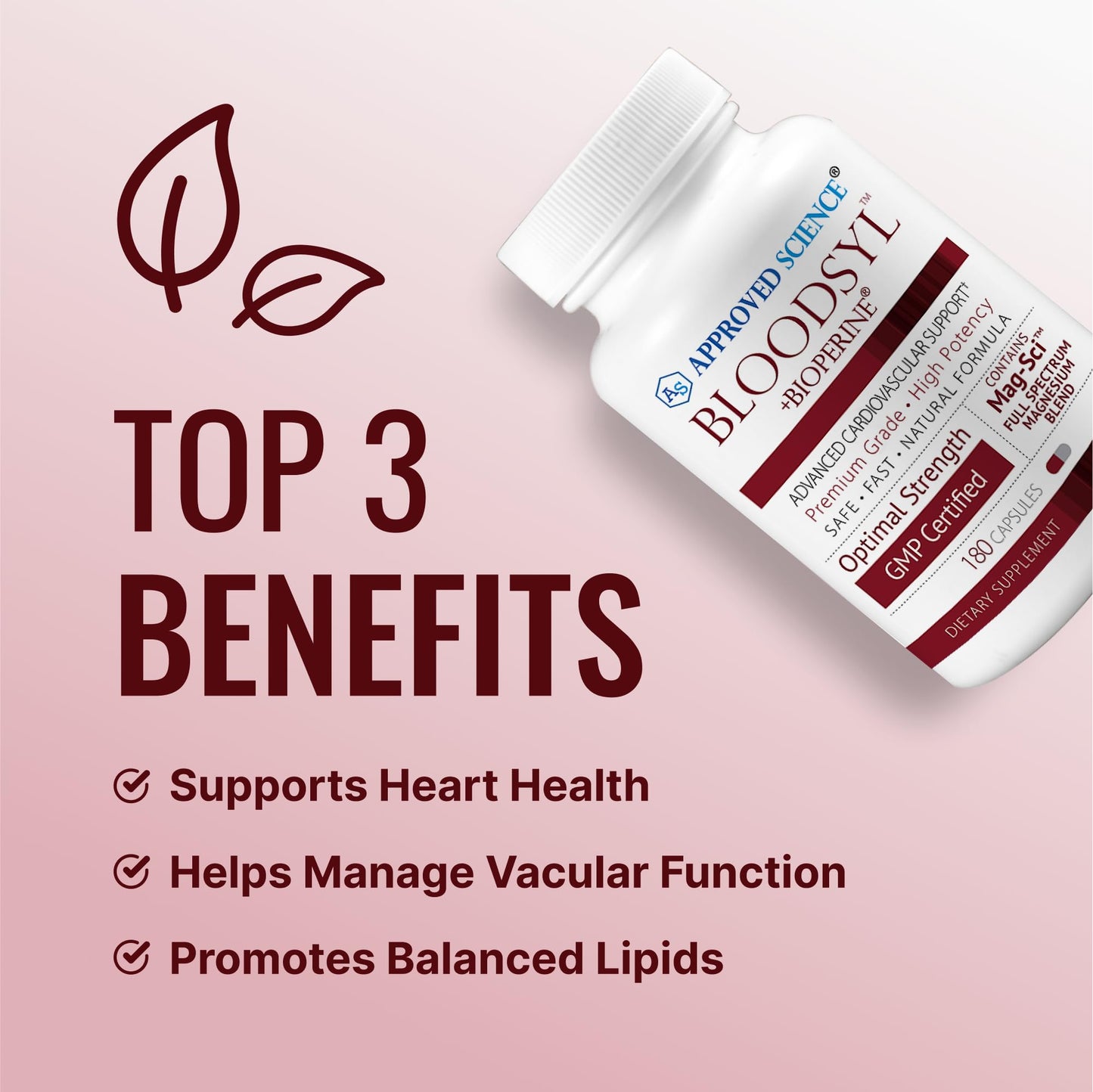 Approved Science Bloodsyl Blood Pressure Support Supplement 180 Capsules