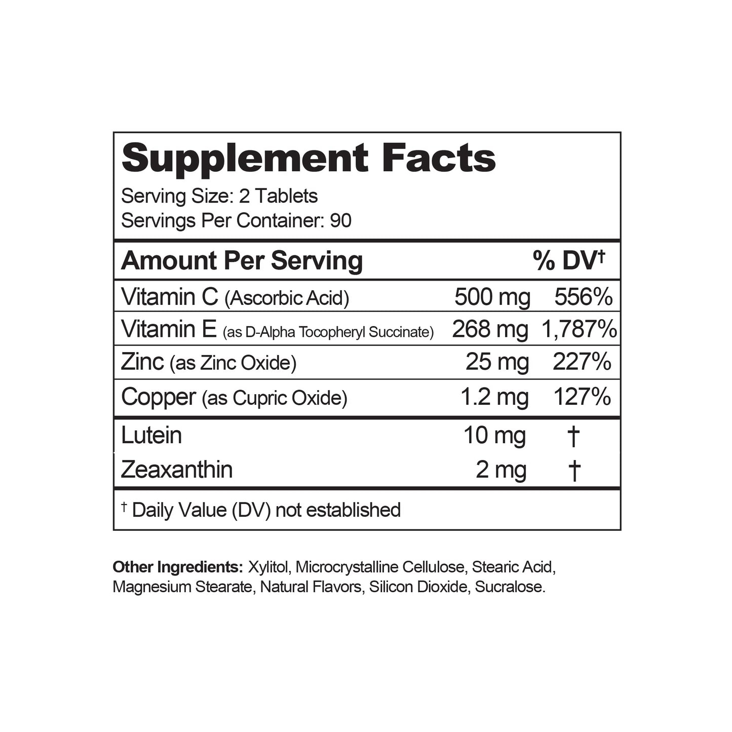 Visual Advantage Macular Support Chewables AREDS 2 Vitamins for Healthy Eyes, 180 Count