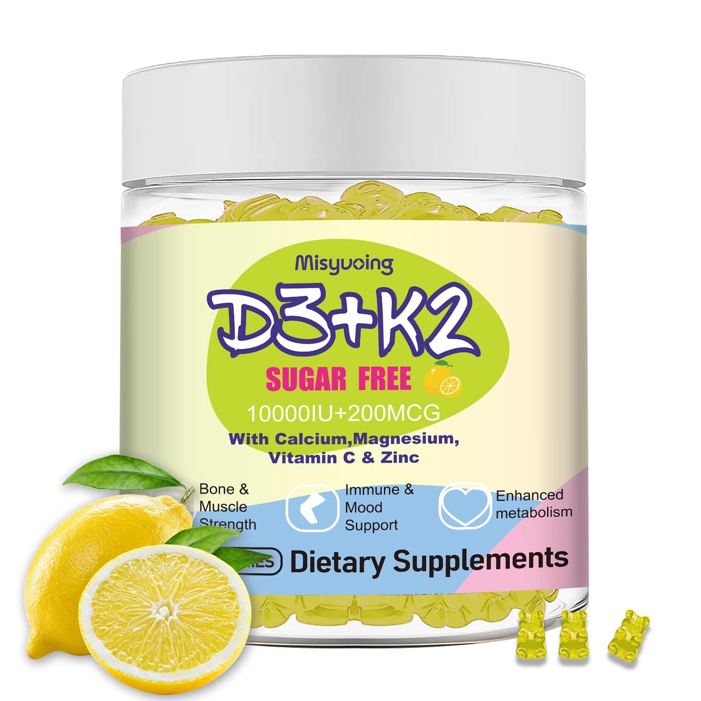 Misyvoing Vitamin D3K2 Gummies 60 Count