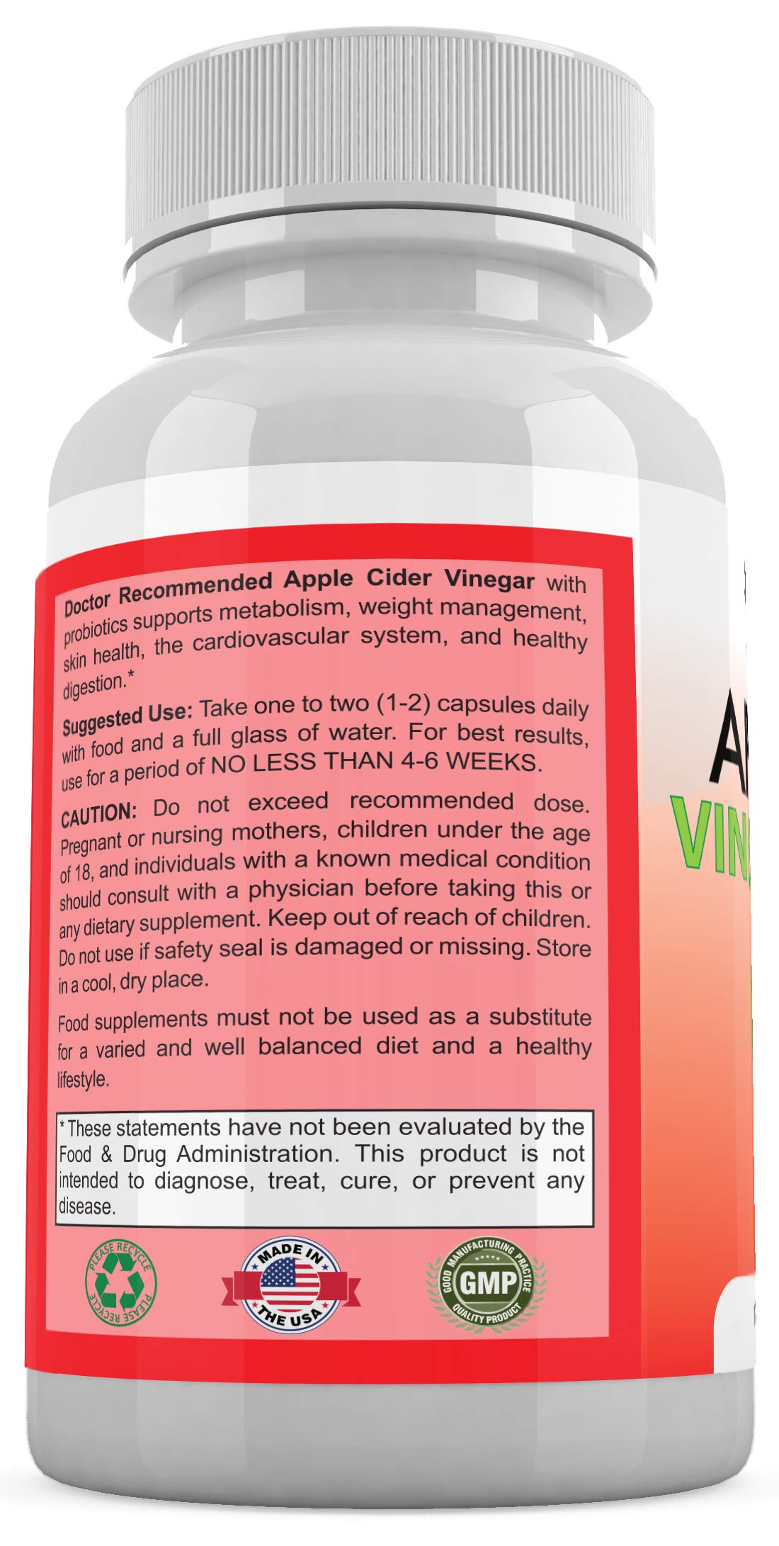 DOCTOR RECOMMENDED SUPPLEMENTS Apple Cider Vinegar 120 Capsules
