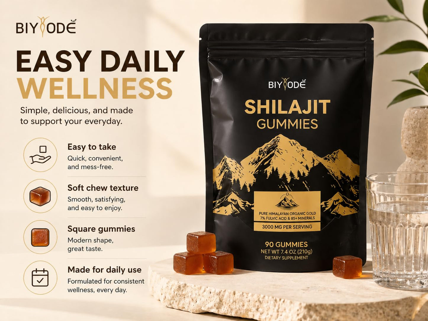BIYODE Shilajit Gummies 90 Count