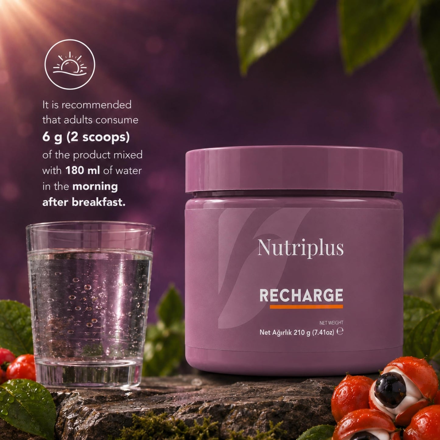 FARMASi Nutriplus Recharge Guarana Extract Powder 7.41 oz