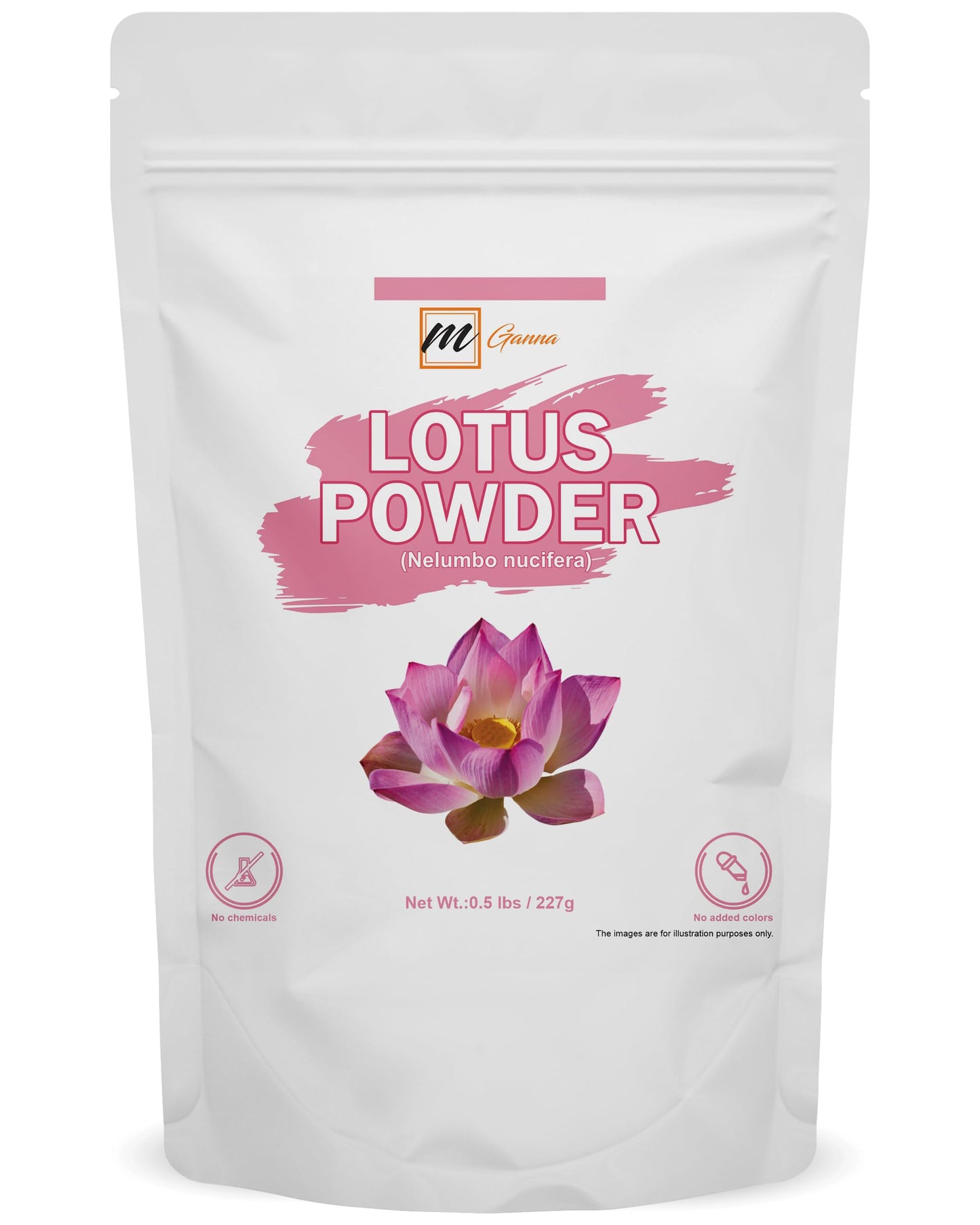 mGanna Lotus/Nelumbo nucifera flower Powder 8 oz