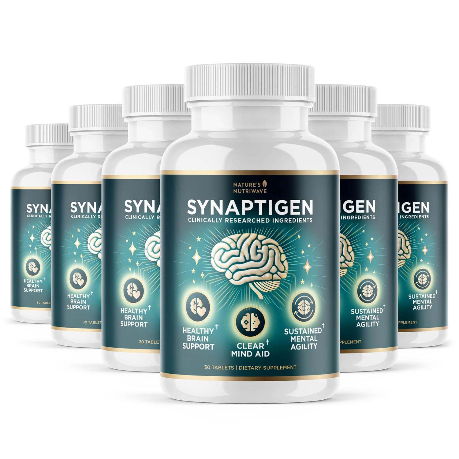 Nature’s NutriWave Synaptigen Probiotics with Inulin Powder, 3.5 Billion CFU, Tablets, 180 Count