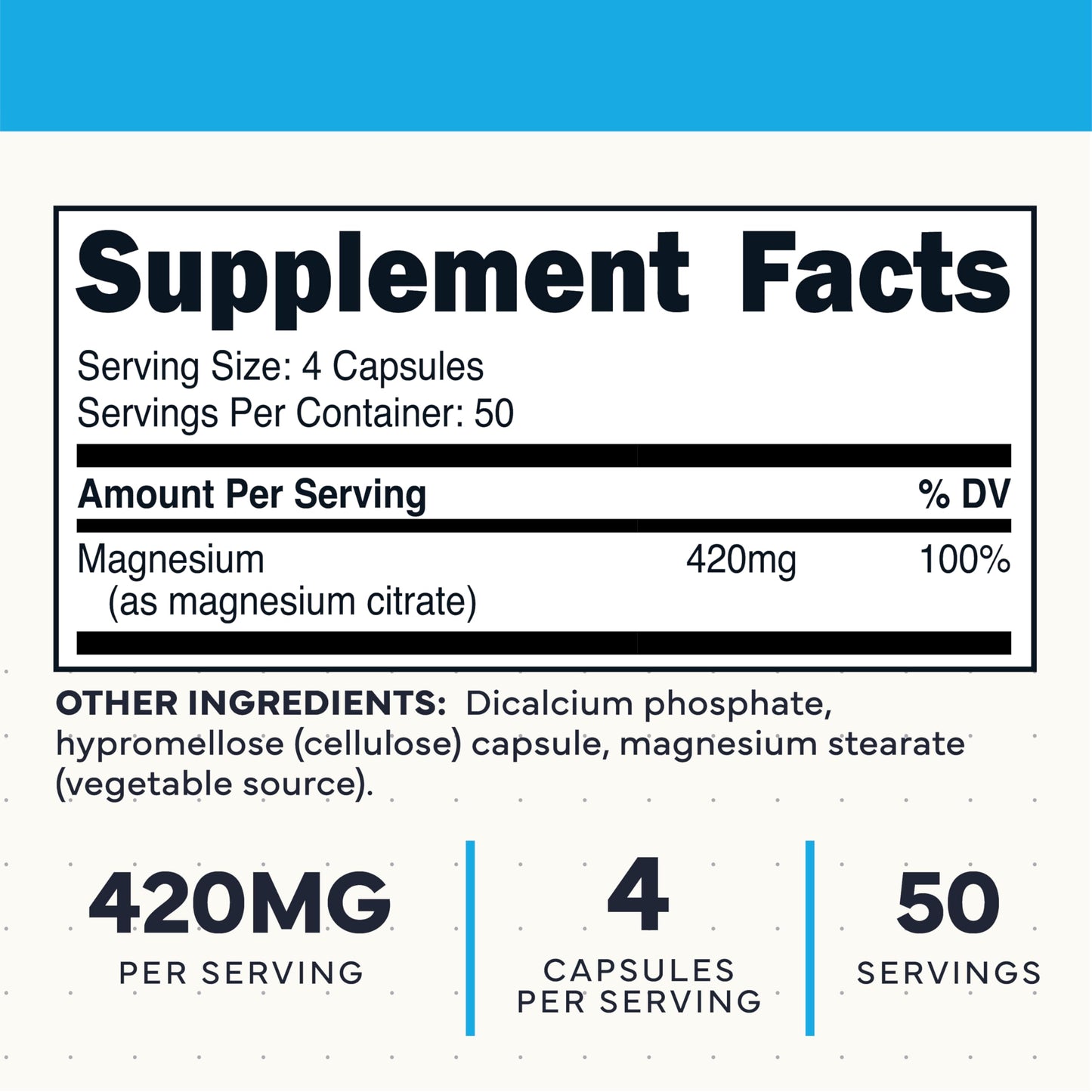 Type Zero Clean Magnesium Citrate Capsules, 200 Count