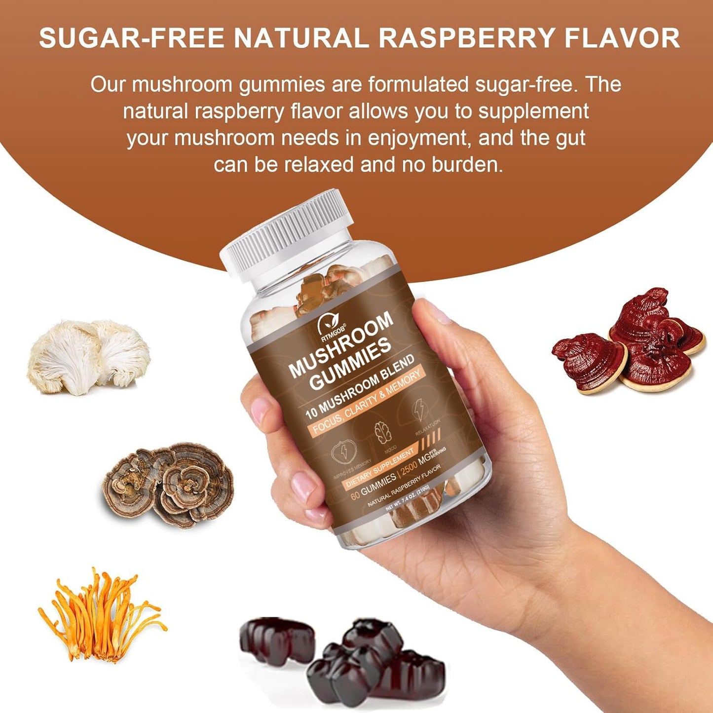 RTMGOB Mushroom Gummies 60 Count