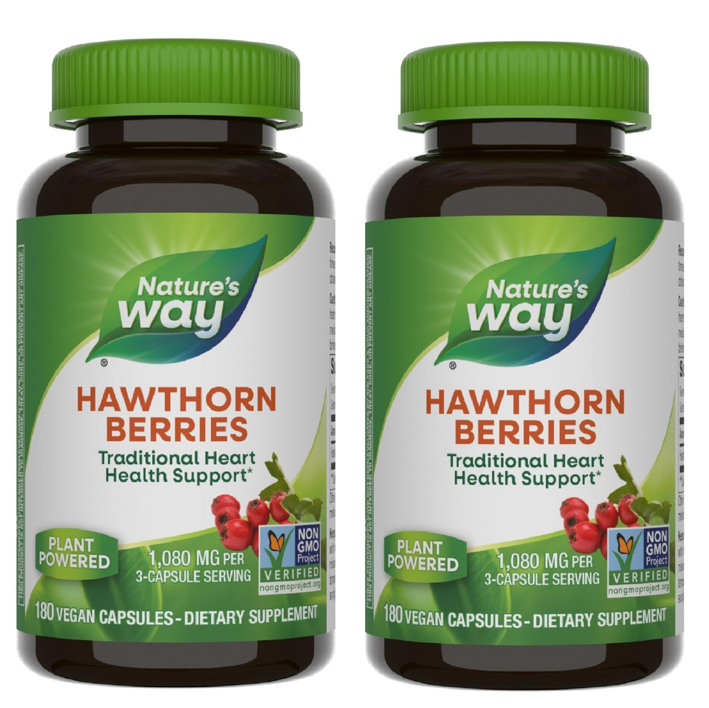 Nature's Way Herbal Hawthorn Berries, Traditional Heart Health Support, 360 Capsules