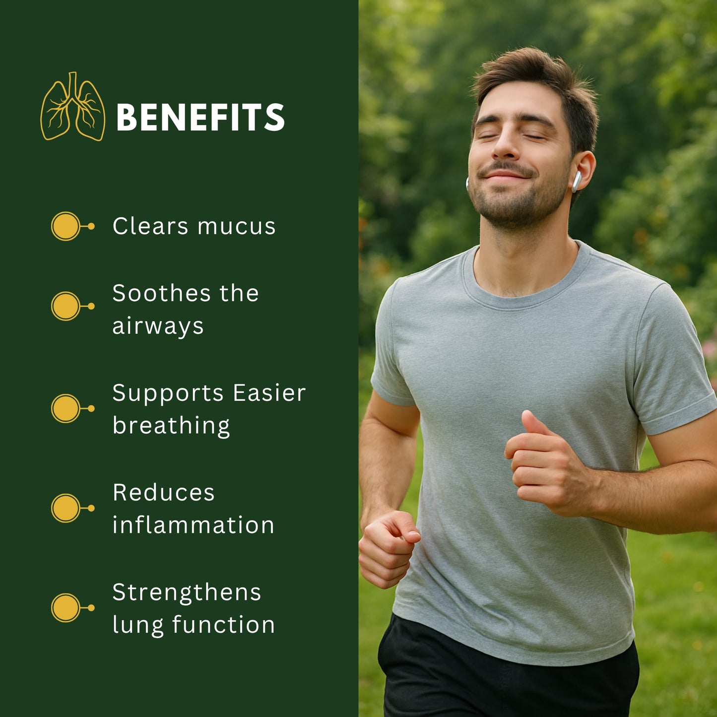 Herb & Heal Mullein Gummies for Lungs Cleanse & Detox, 60 Gummies
