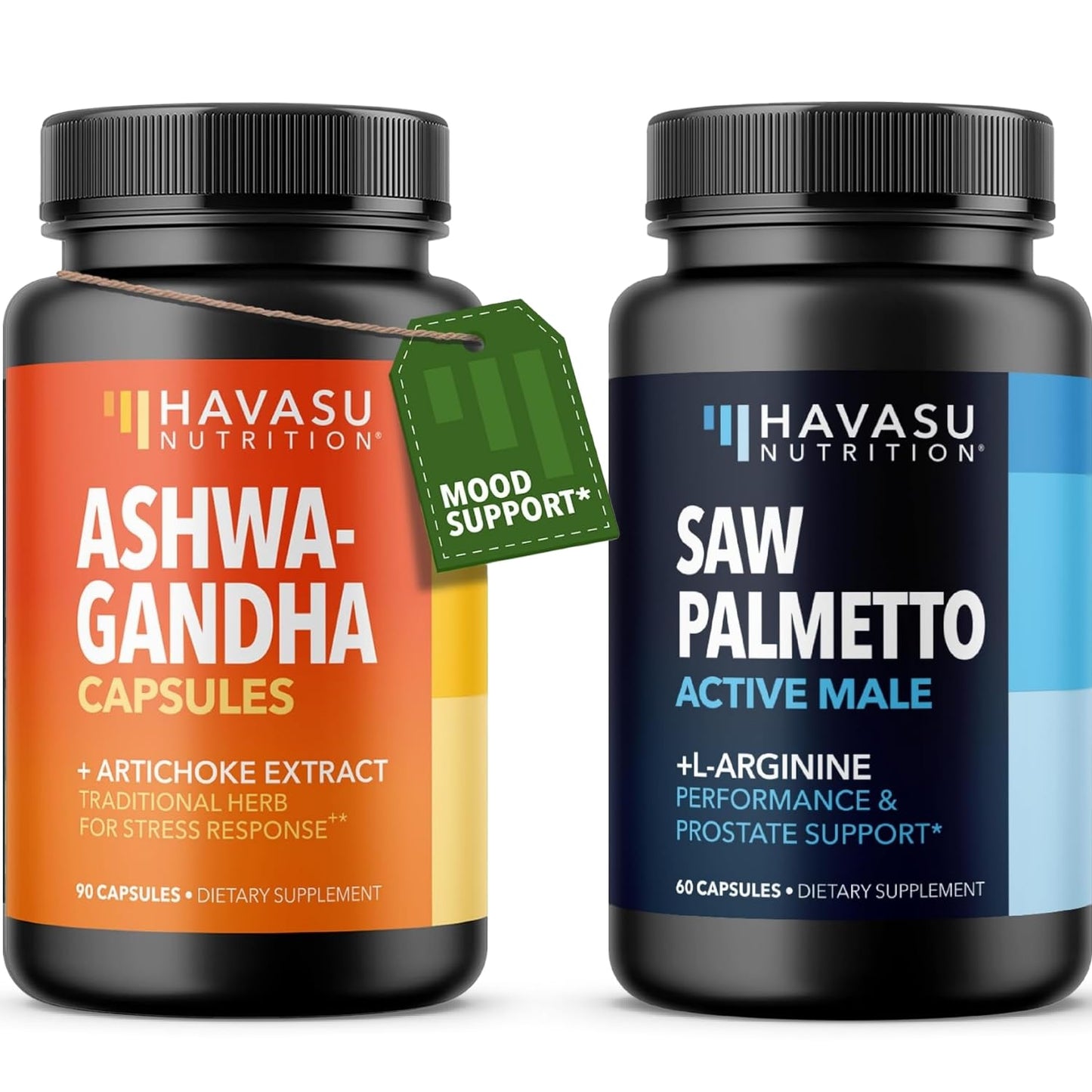 HAVASU NUTRITION Ashwagandha & Saw Palmetto L-Arginine Complex Capsules, 150 Count