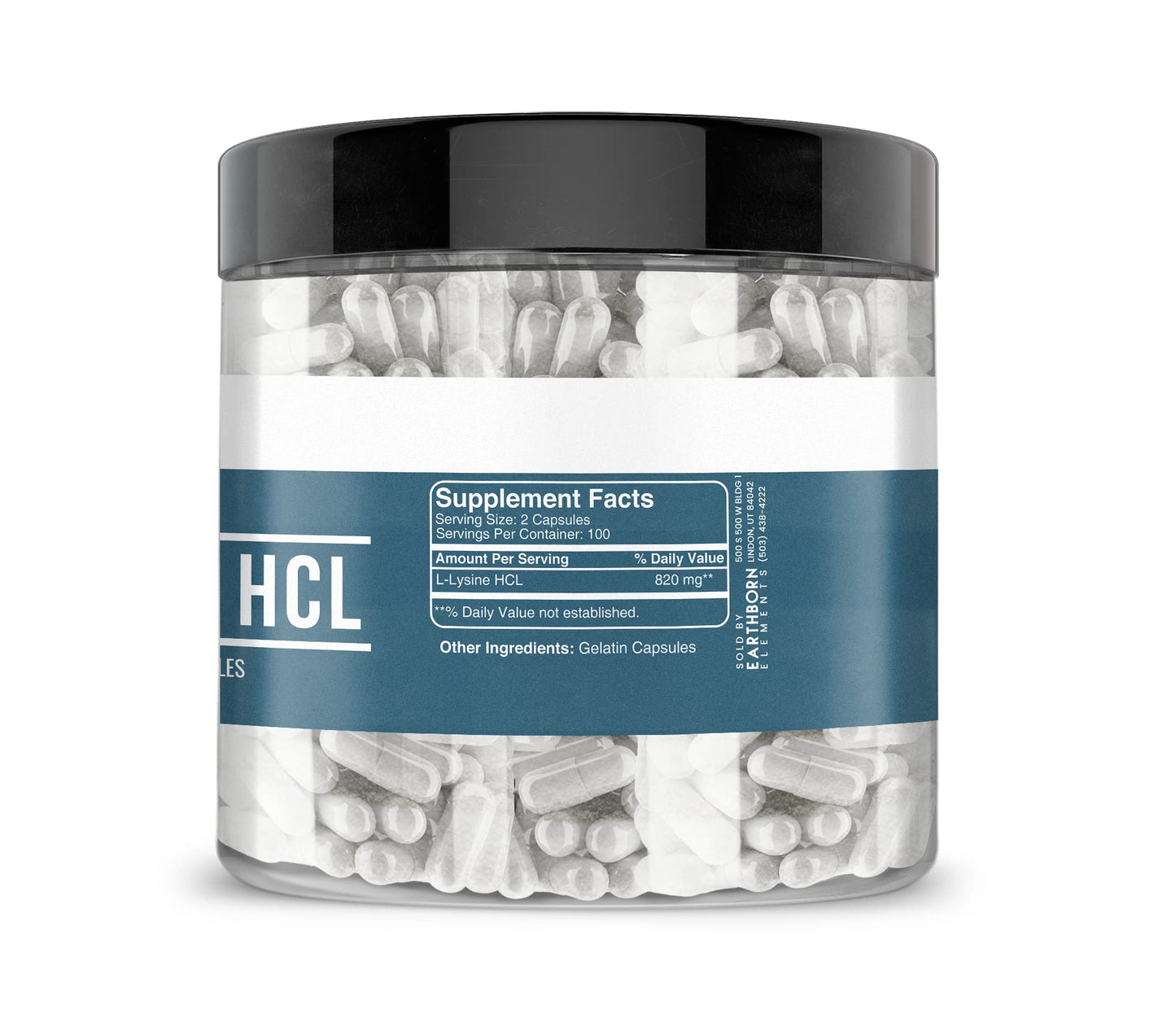 Earthborn Elements L-Lysine HCL Capsules 200