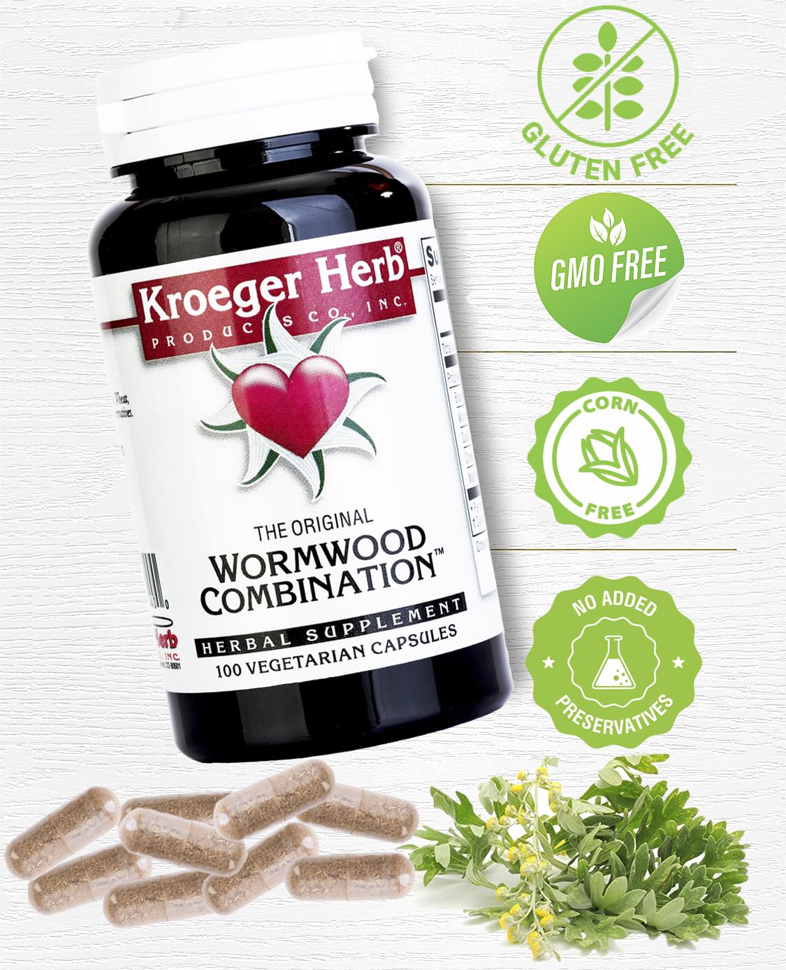 Kroeger Herb Products Wormwood Combination Capsules 2