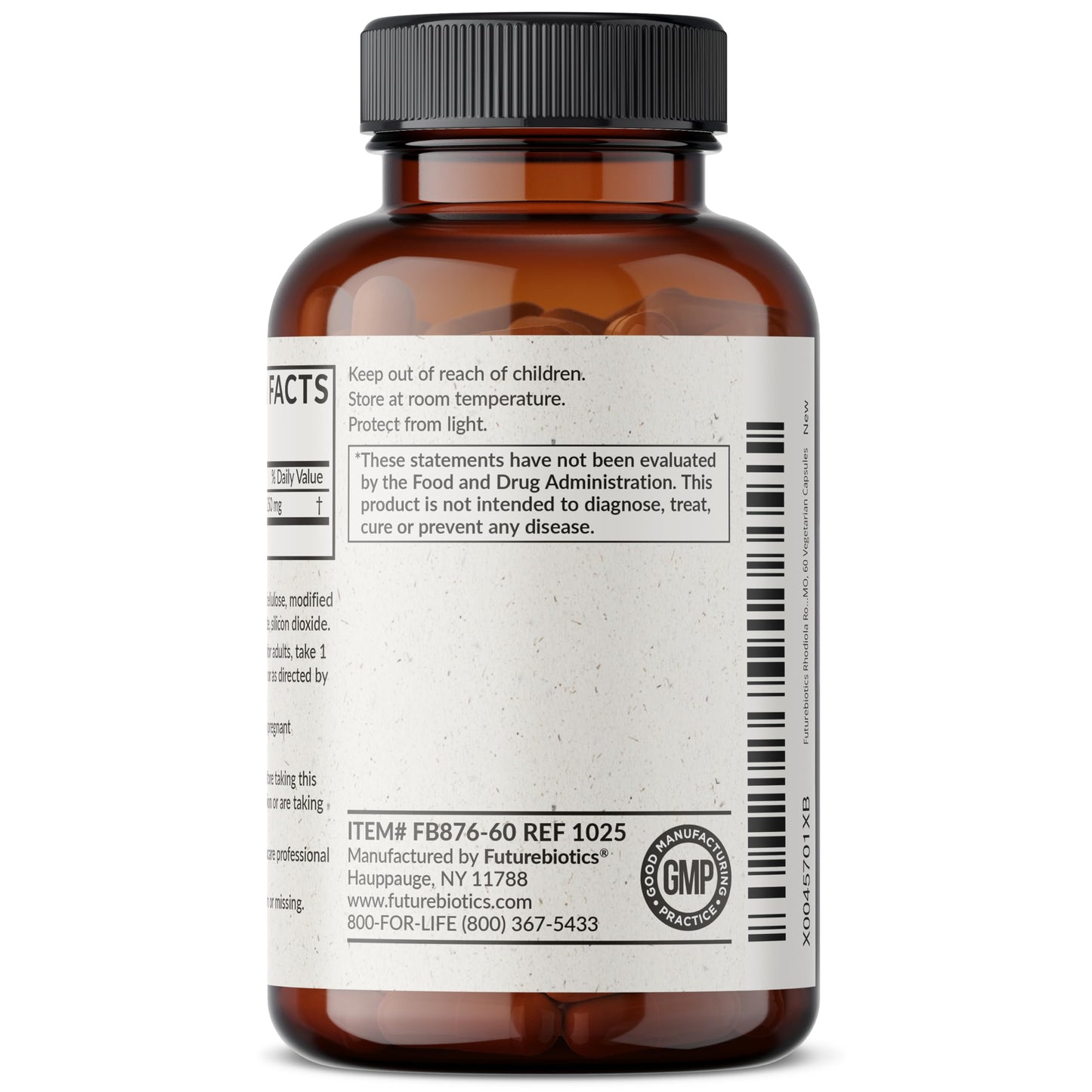 Futurebiotics Rhodiola Rosea Powder Adaptogenic Herb Capsules, 60 Count