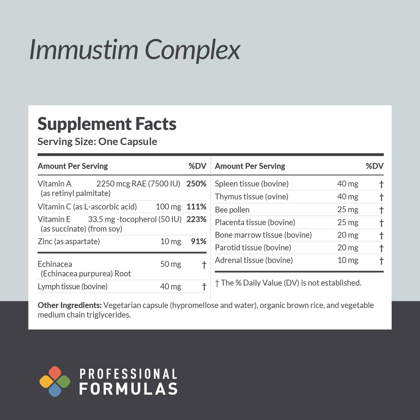 Professional Complementary Health Formulas Immustim Complex Capsule 180 Capsules