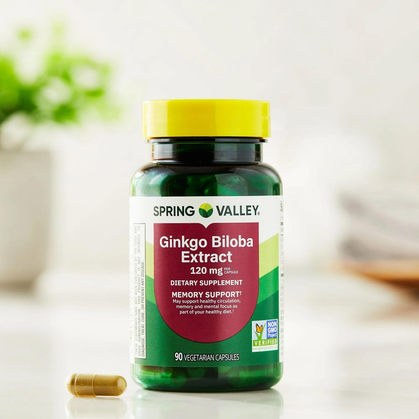 SUREFECT Ginkgo Biloba 120mg Extract + 200mg Powder, 90 Vegetarian Capsules