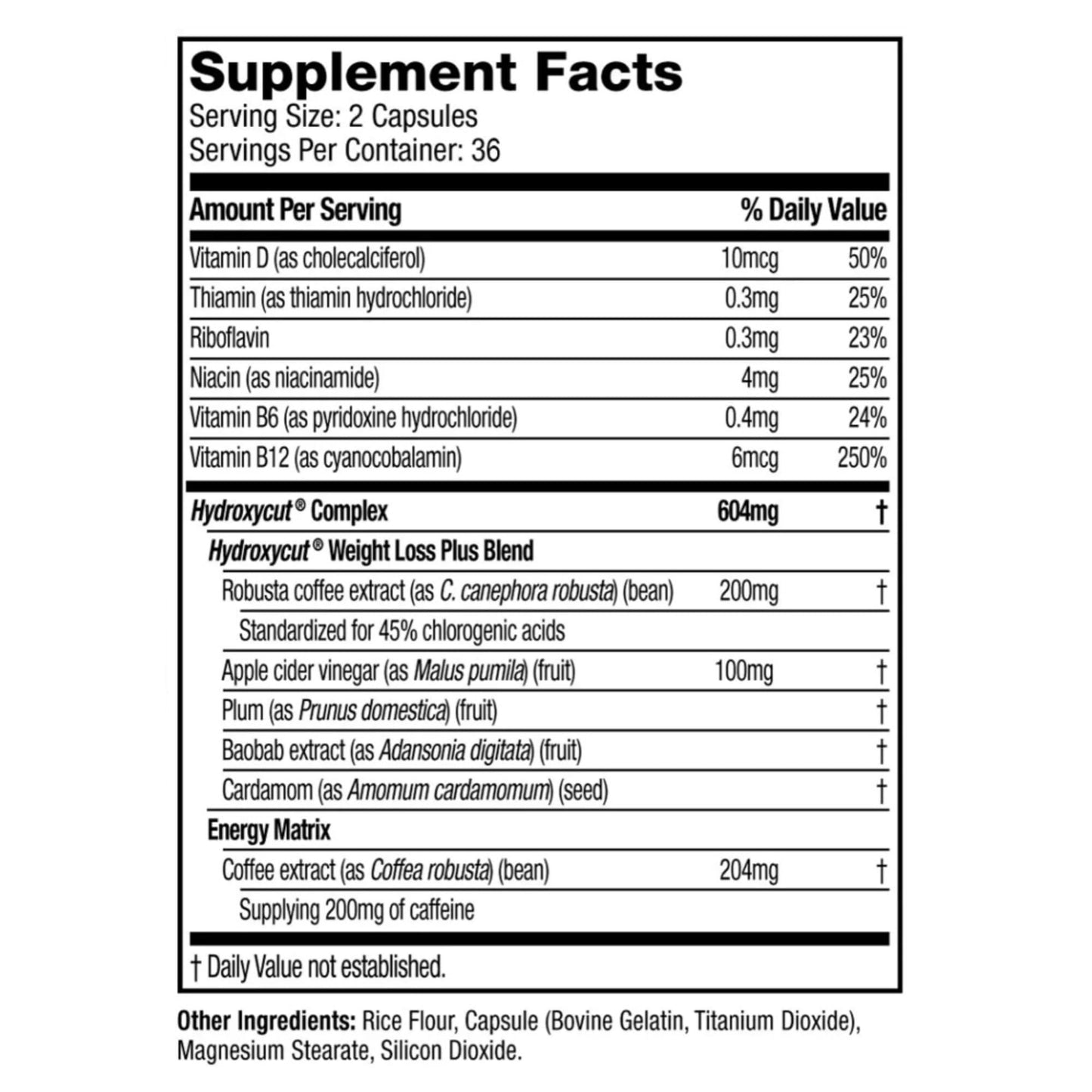 Hydroxycut Original Capsules 72