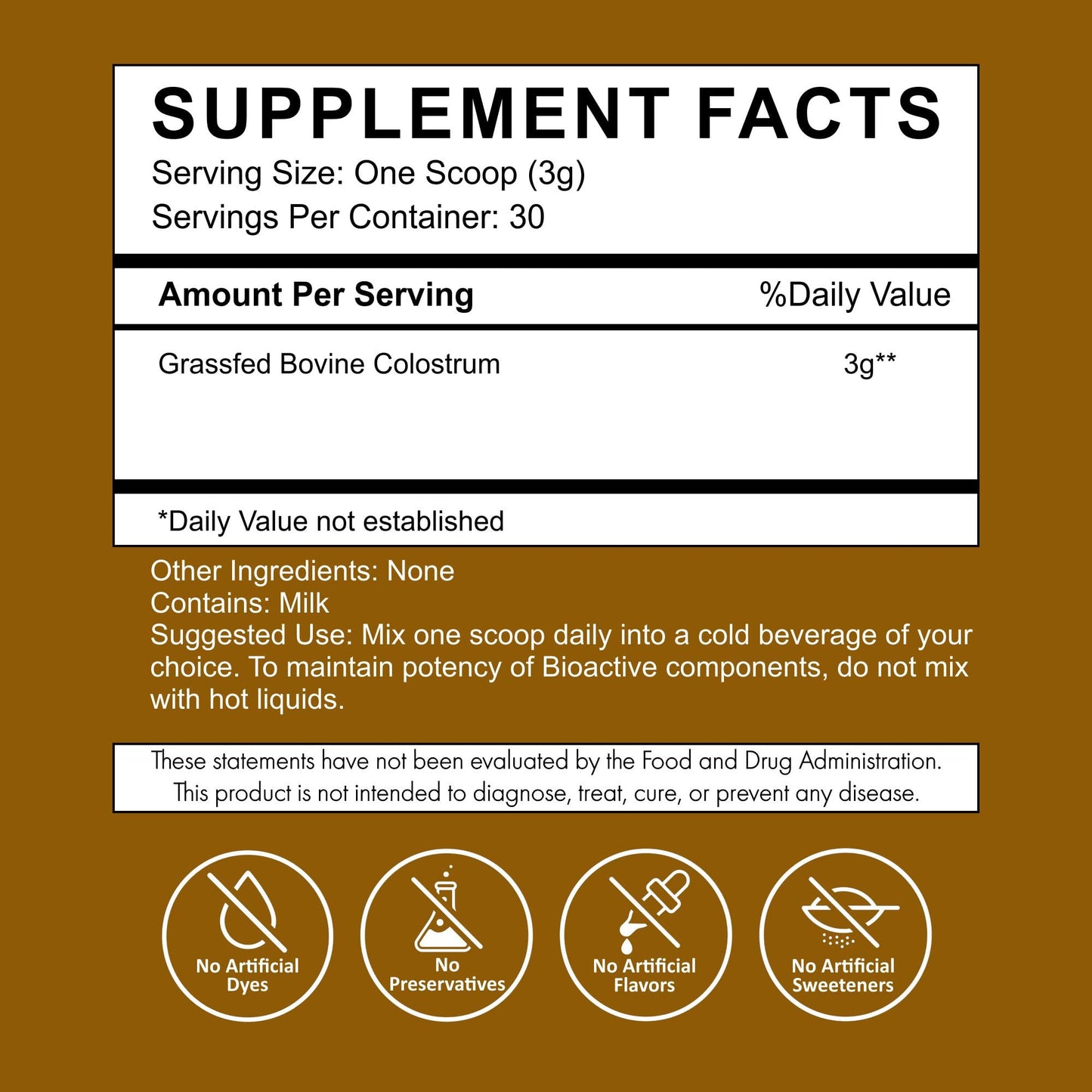 Primal Being Grassfed Beef Colostrum Powder 3.17 oz