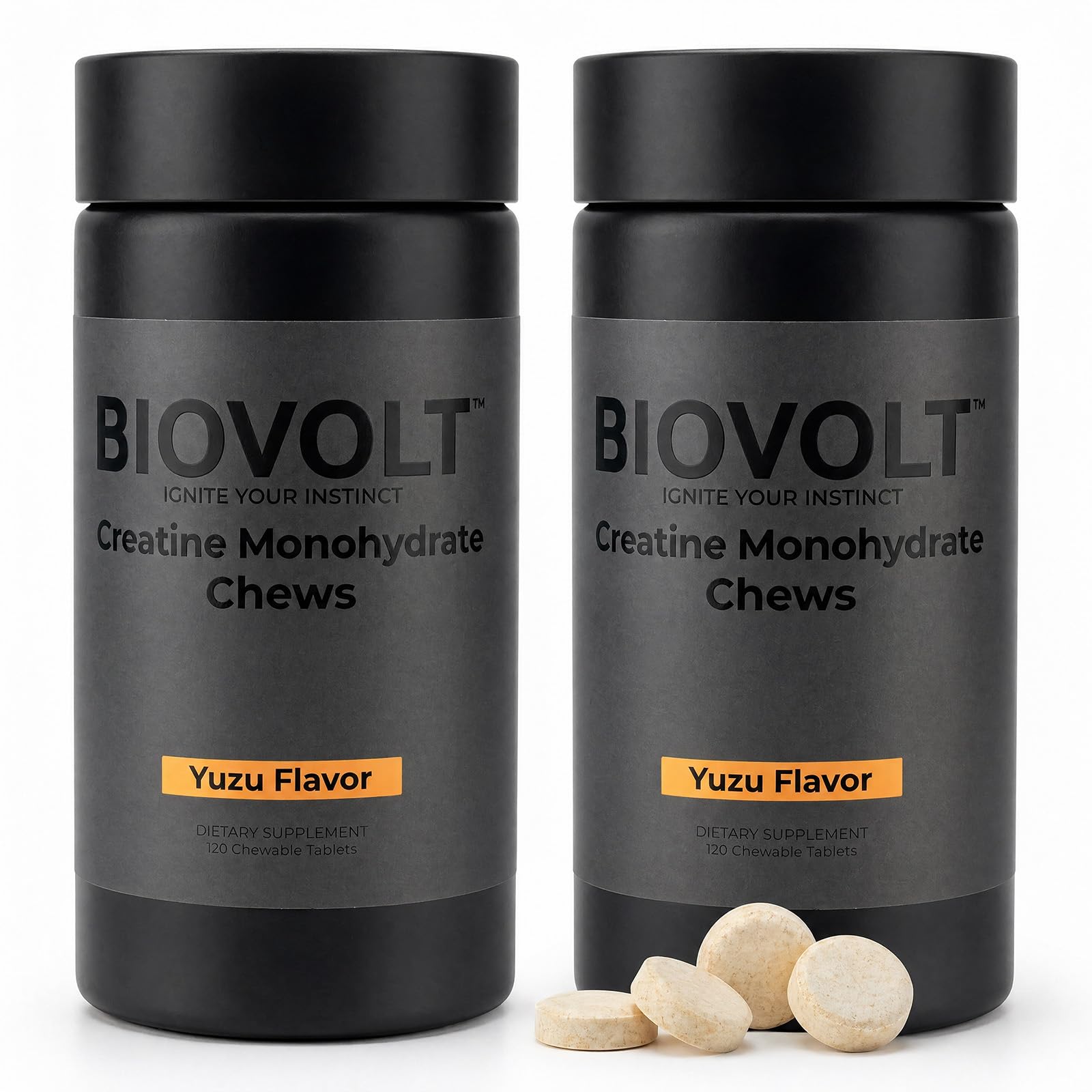 BIOVOLT Creatine Monohydrate Chews 5000mg Chewable Tablets, 240 Tablets