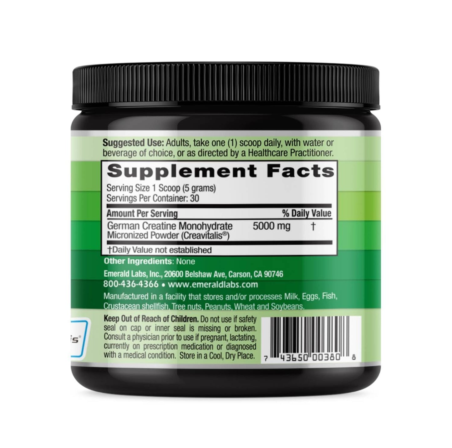 Emerald Laboratories German Creatine Monohydrate Micronized Powder - 5.29 Ounce